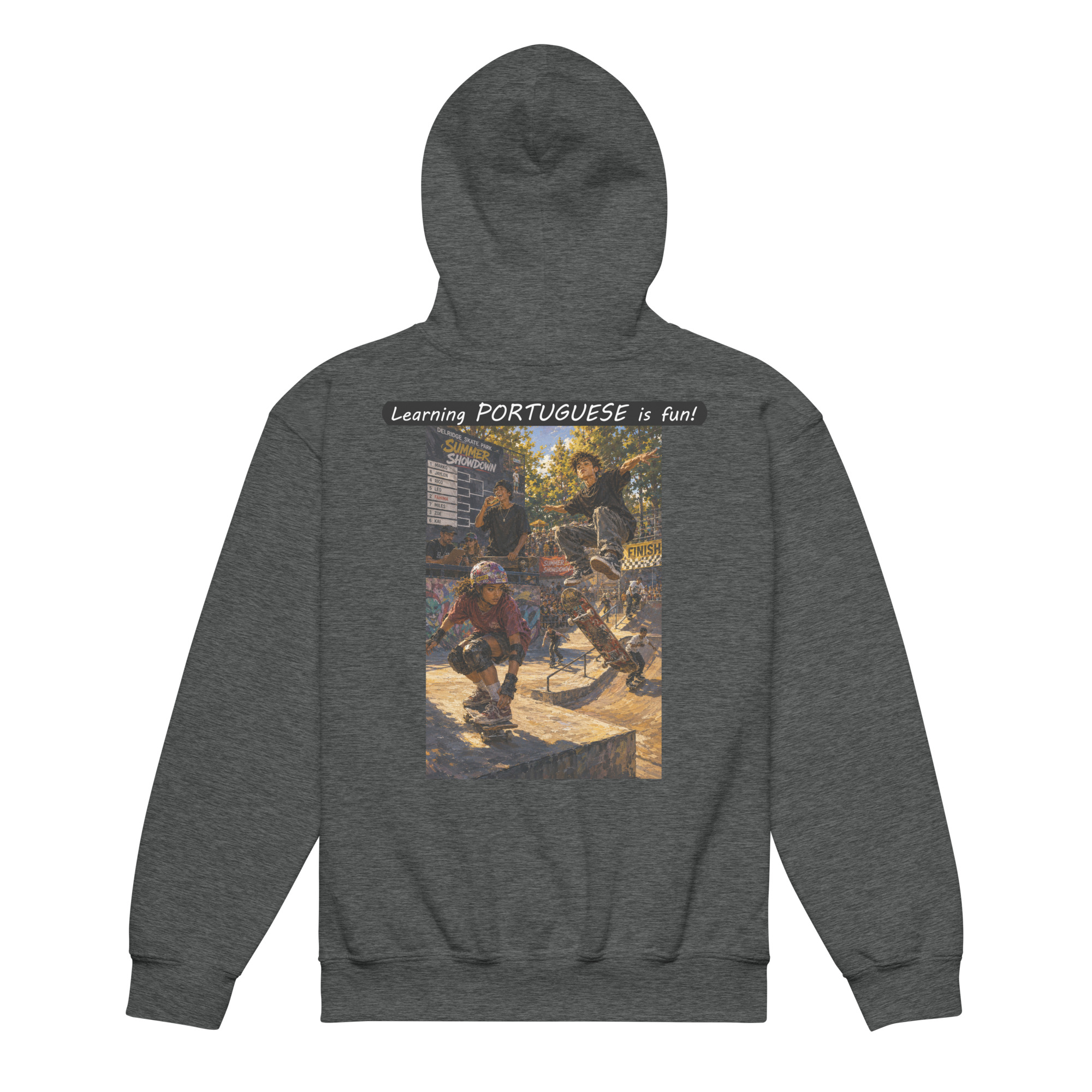 Youth heavy blend hoodie - Learning PORTUGUESE is fun! - The Summer Showdown - Image 12