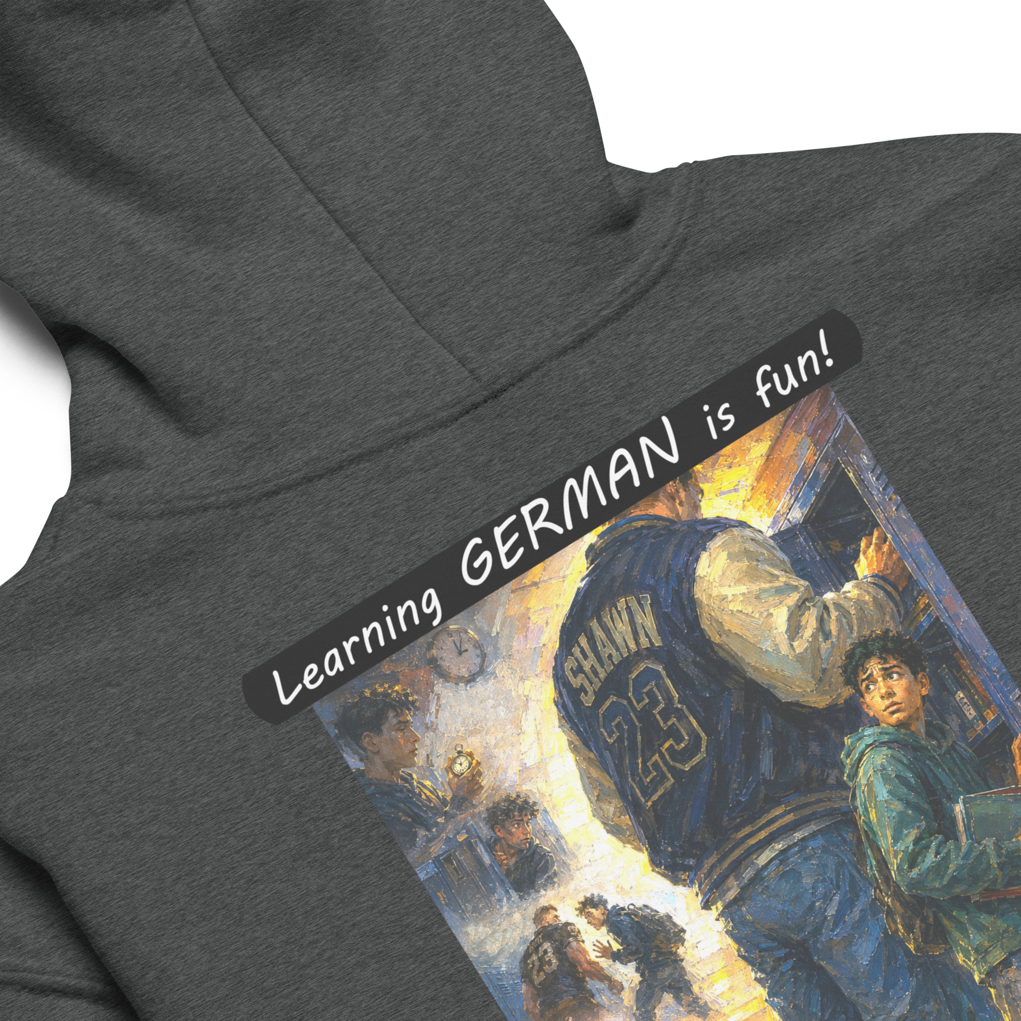 Youth heavy blend hoodie - Learning GERMAN is fun! - The School Locker - Image 4