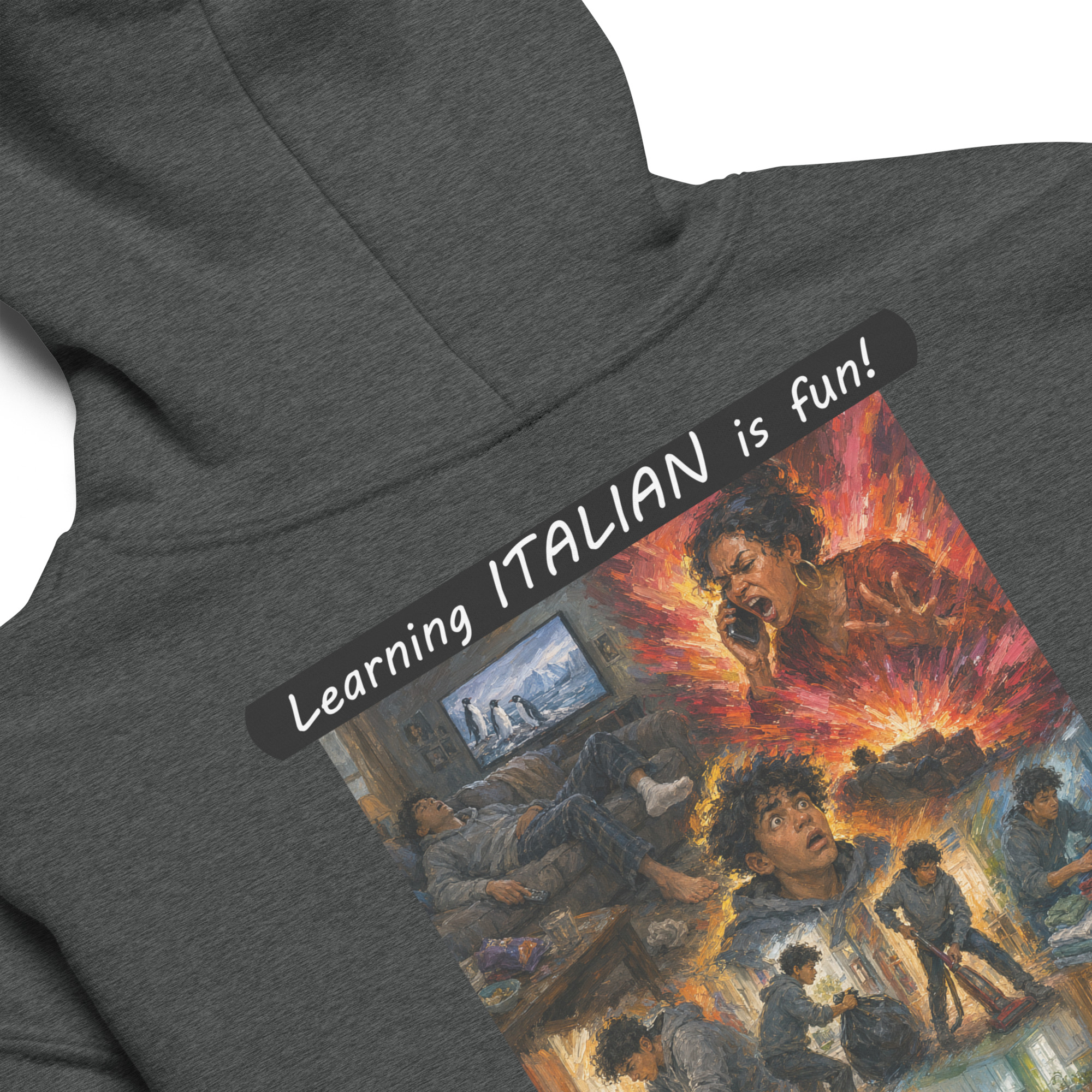 Youth heavy blend hoodie - Learning ITALIAN is fun! - Your Mama - Image 11