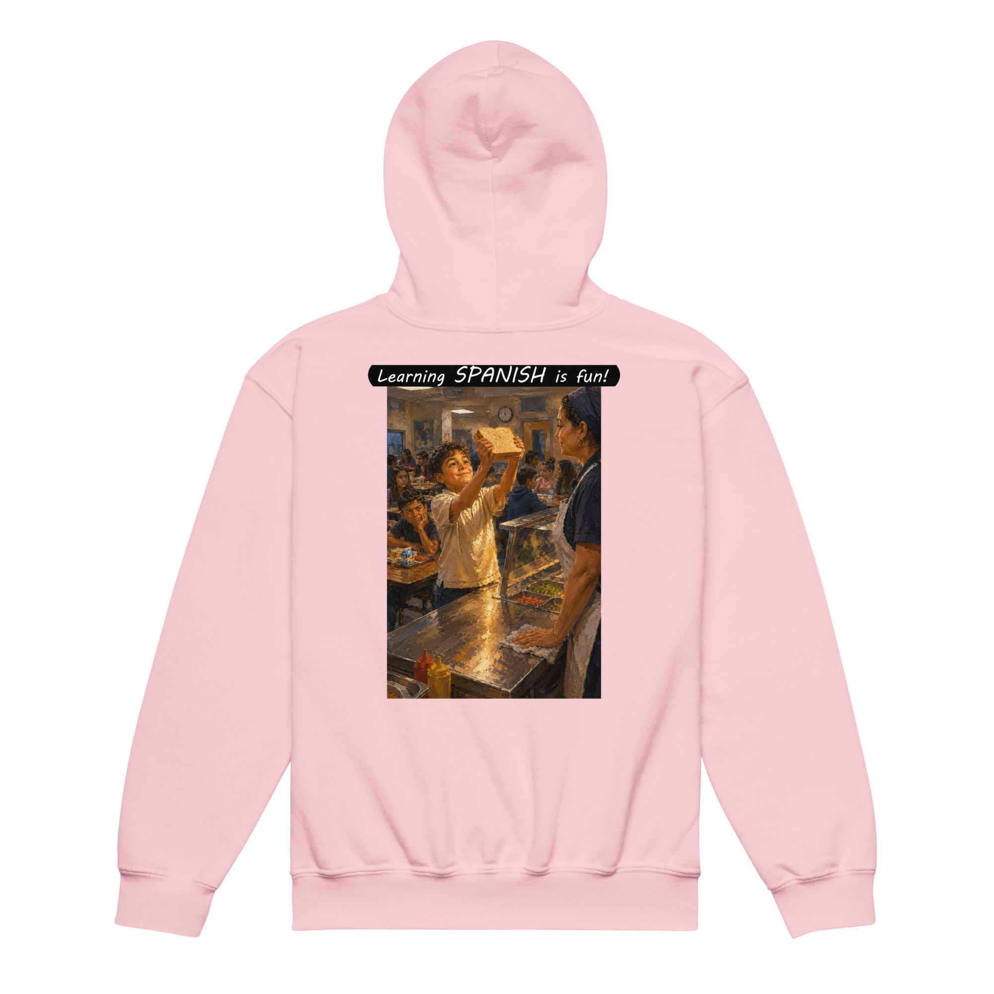 Youth Heavy Blend Hoodie - Learning SPANISH is fun! - Crusty Roof Tiles - Image 20