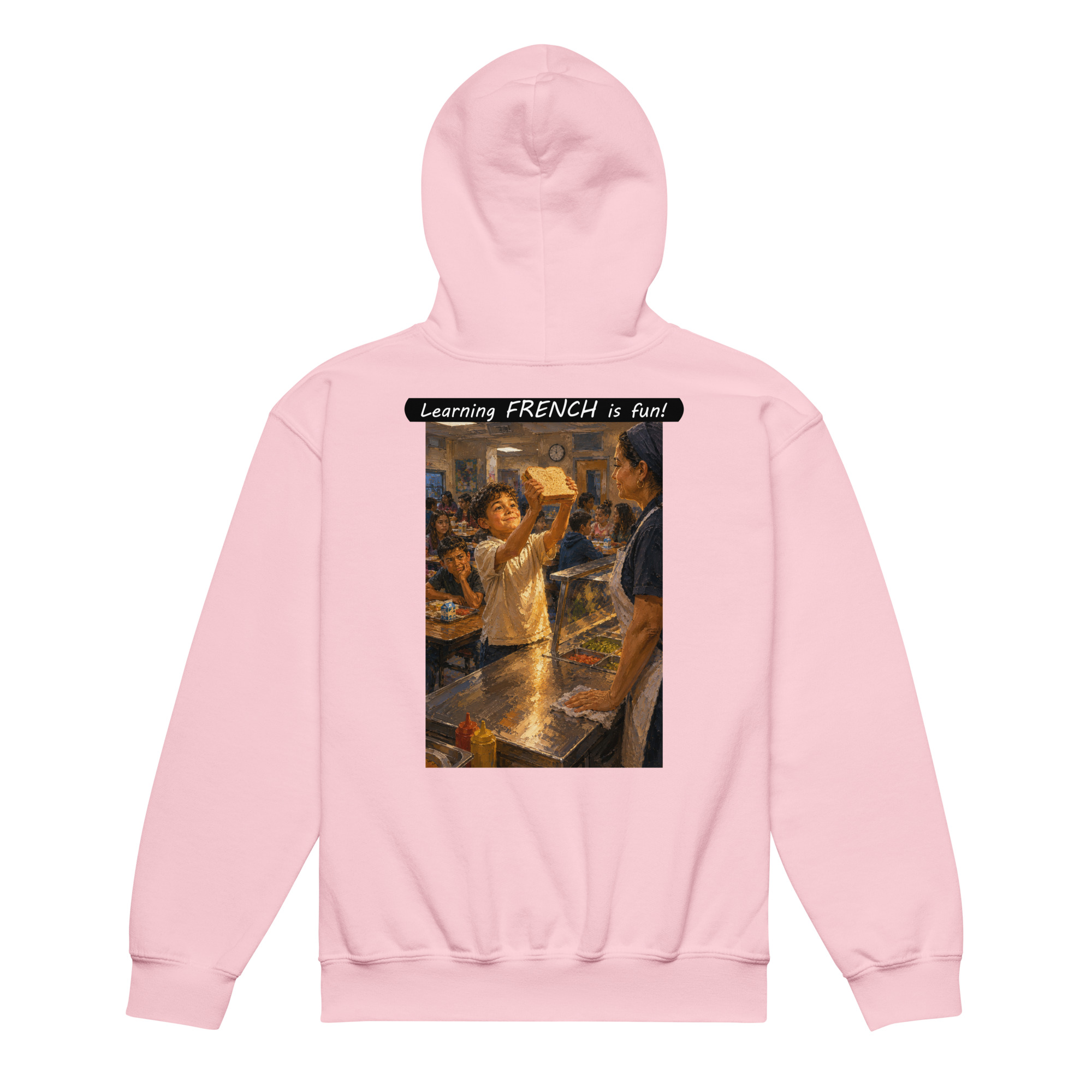 Youth heavy blend hoodie - Learning FRENCH is fun! - Crusty Roof Tiles - Image 21