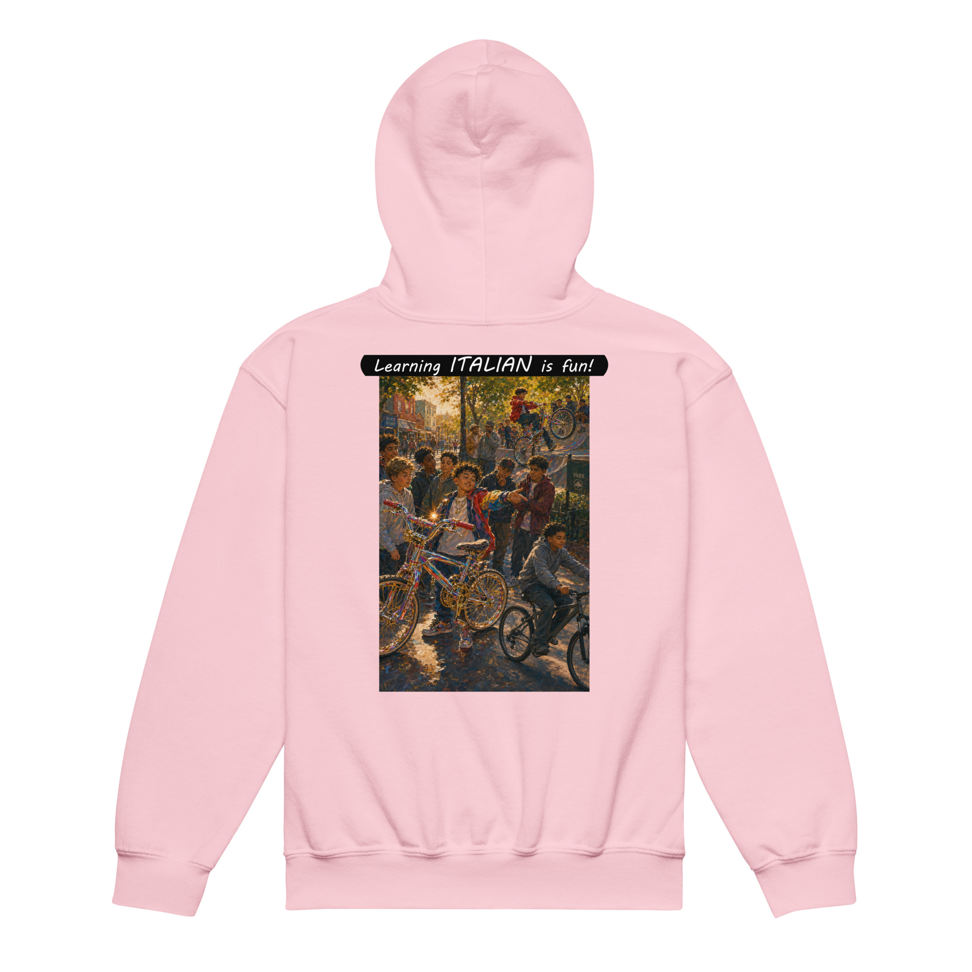 Youth heavy blend hoodie - Learning ITALIAN is fun! - The Show Off - Image 19