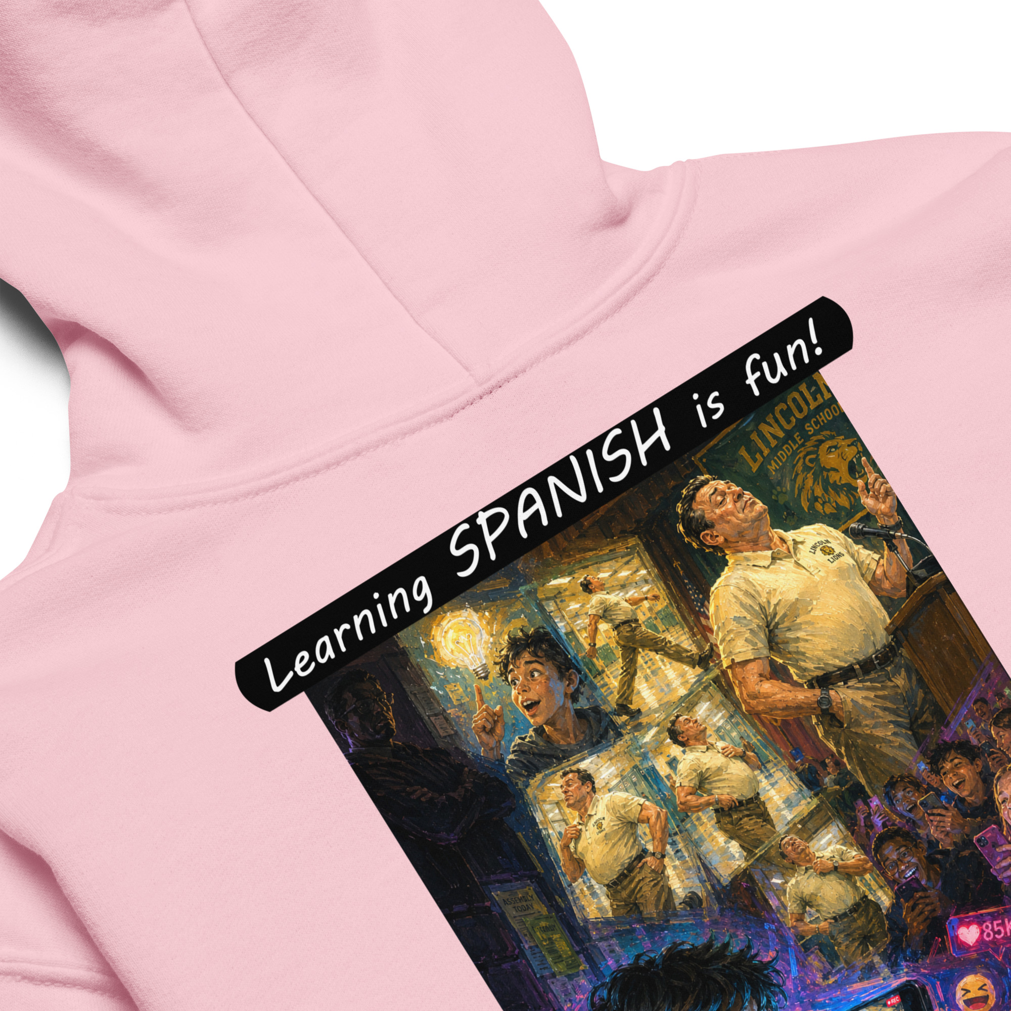 Youth Heavy Blend Hoodie - Learning SPANISH is fun! - The Influencer - Image 18