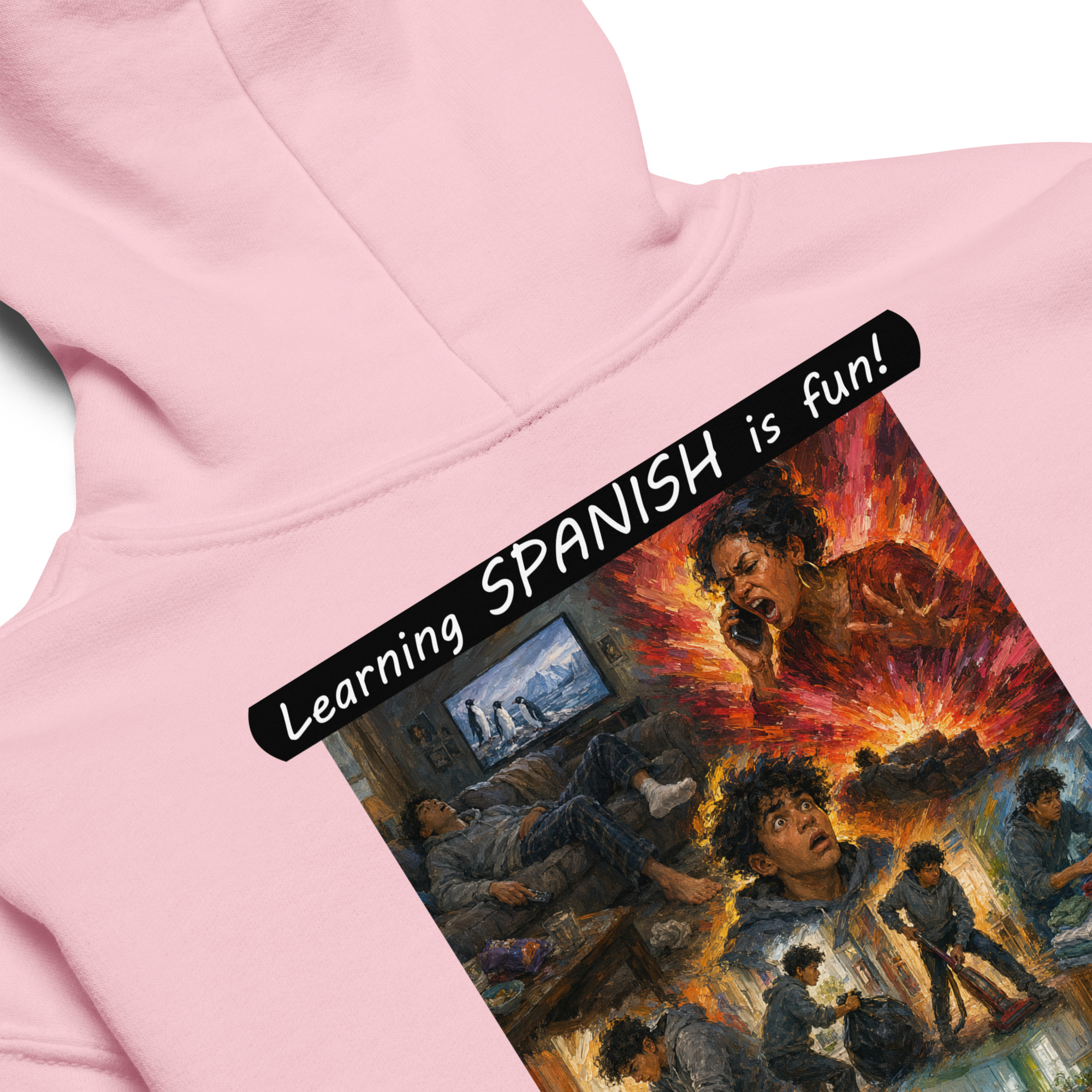 Youth Heavy Blend Hoodie - Learning SPANISH is fun! - Your Mama - Image 18