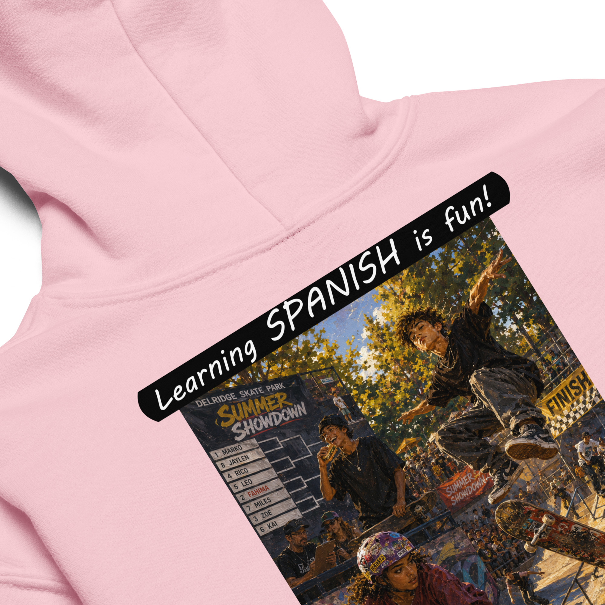 Youth Heavy Blend Hoodie - Learning SPANISH is fun! - The Summer Showdown - Image 16