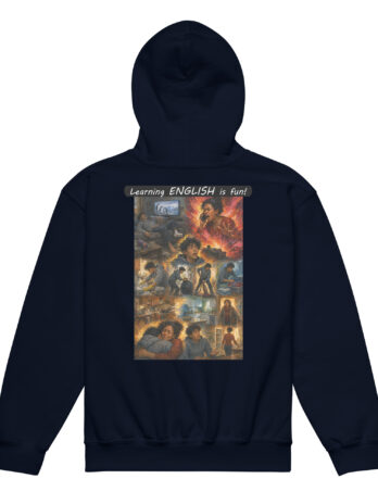 Youth heavy blend hoodie – Learning ENGLISH is fun! – Your Mama