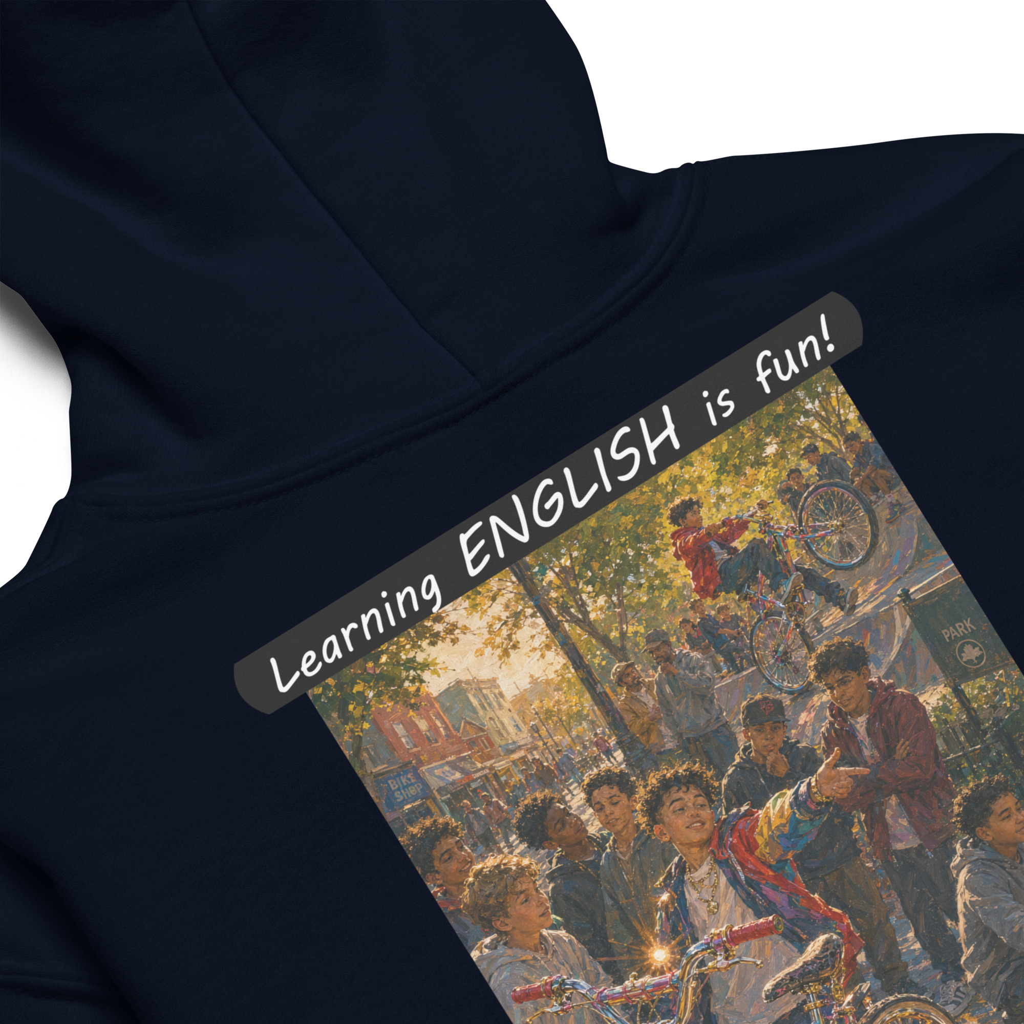 Youth heavy blend hoodie - Learning ENGLISH is fun! - The Show Off - Image 8