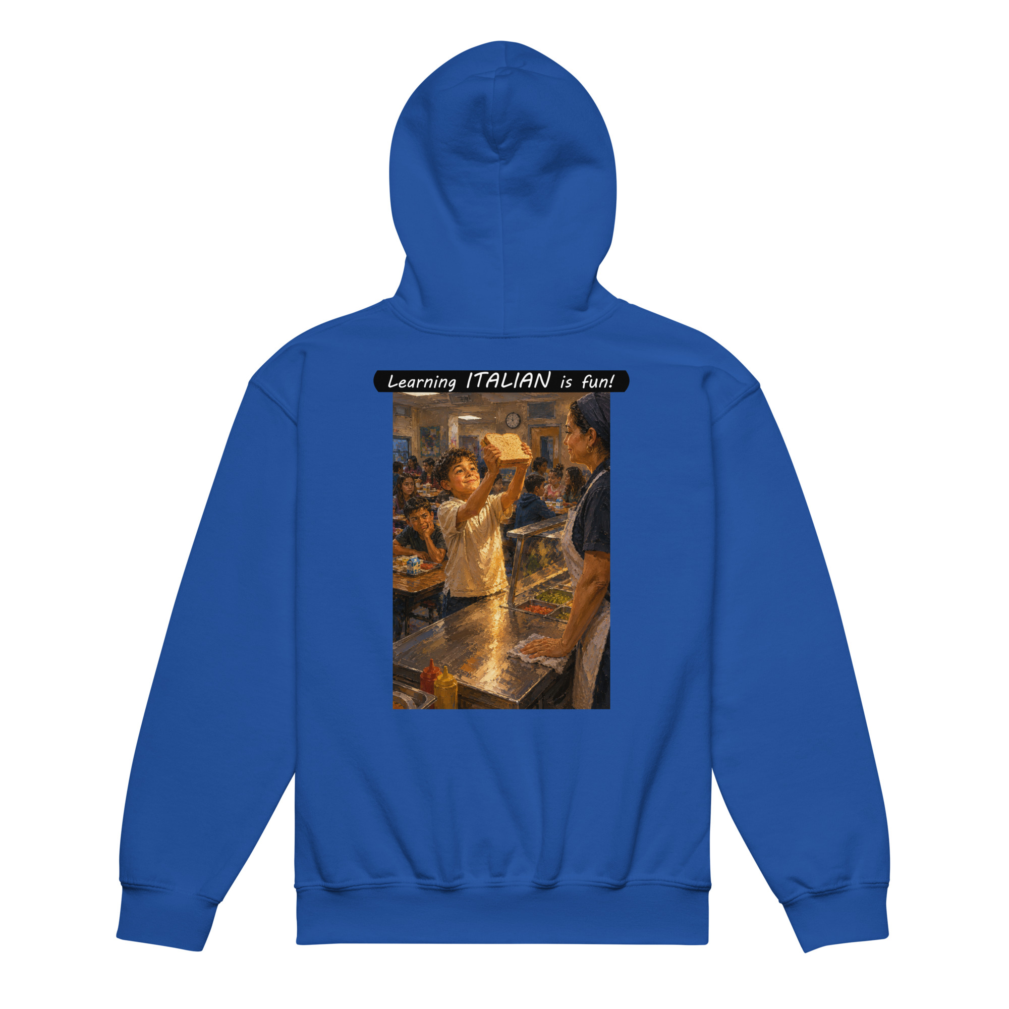 Youth heavy blend hoodie - Learning ITALIAN is fun! - Crusty Roof Tiles - Image 16