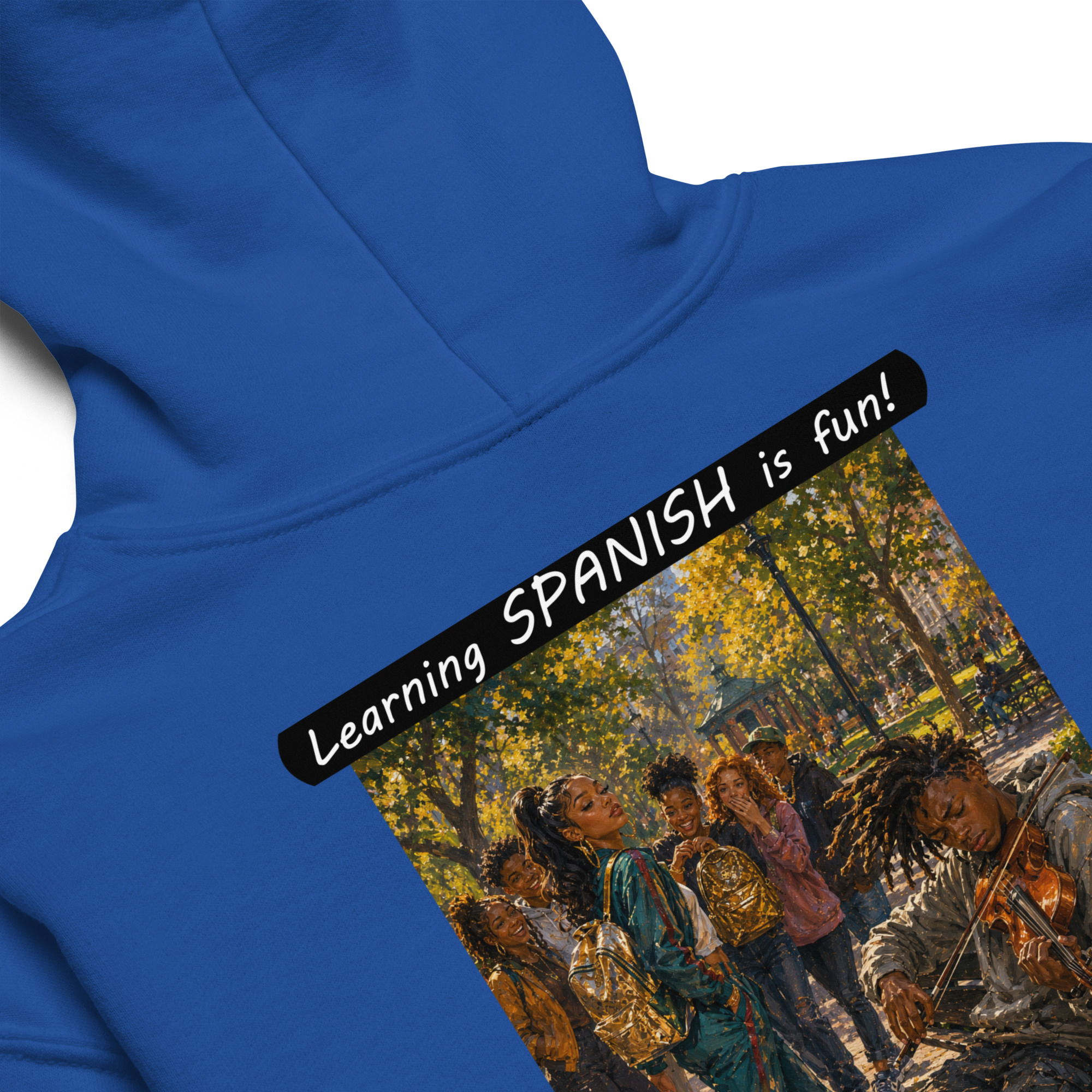 Youth Heavy Blend Hoodie - Learning SPANISH is fun! - The Spotlight - Image 15