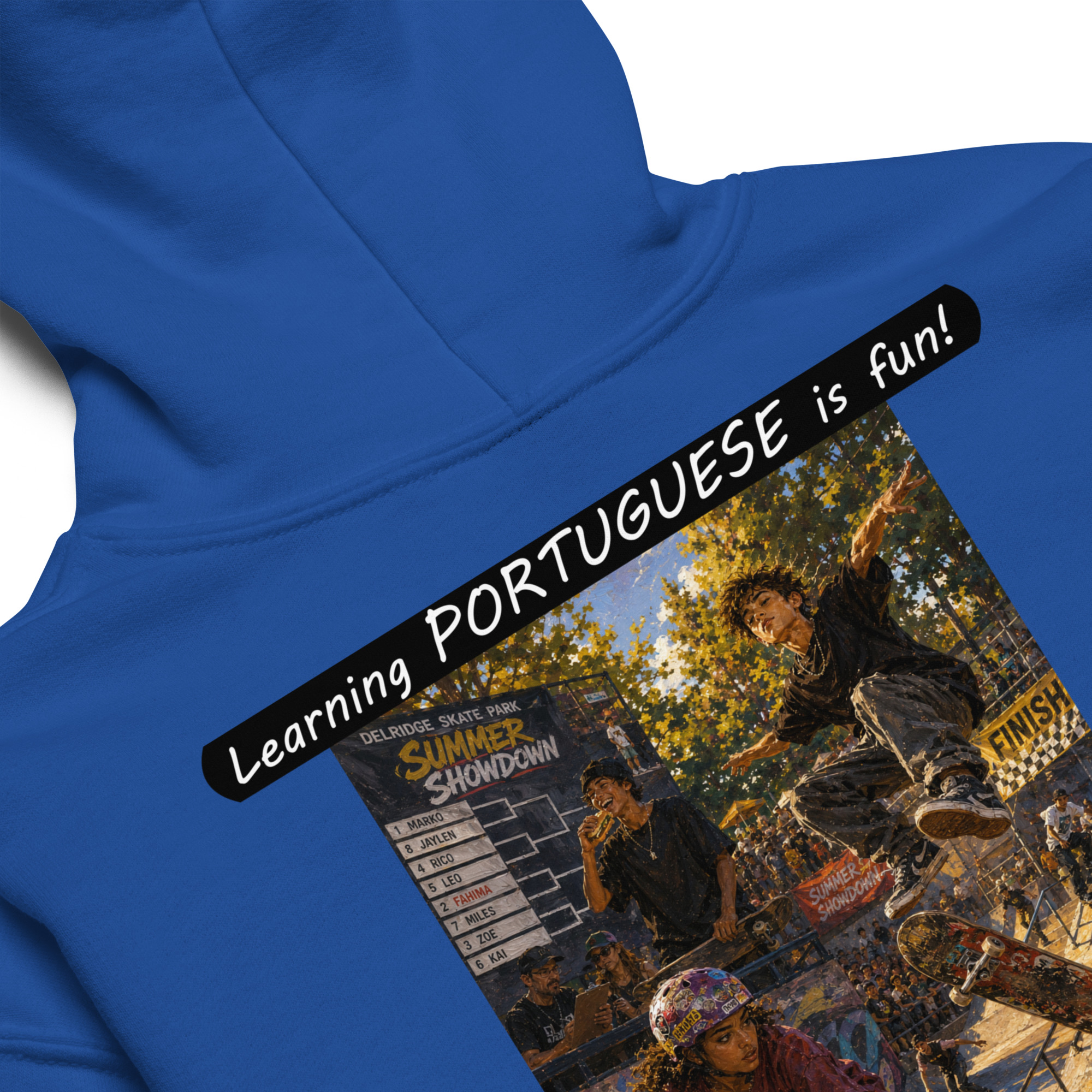 Youth heavy blend hoodie - Learning PORTUGUESE is fun! - The Summer Showdown - Image 13