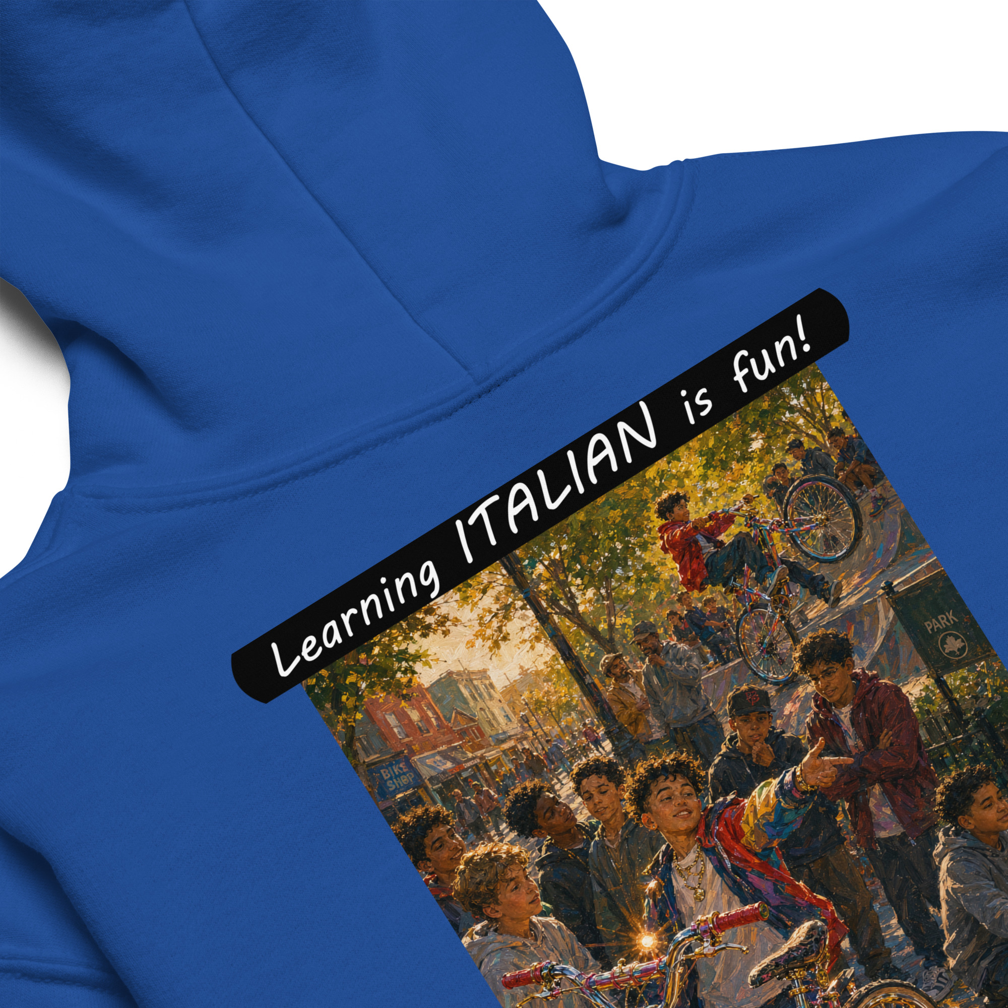 Youth heavy blend hoodie - Learning ITALIAN is fun! - The Show Off - Image 11