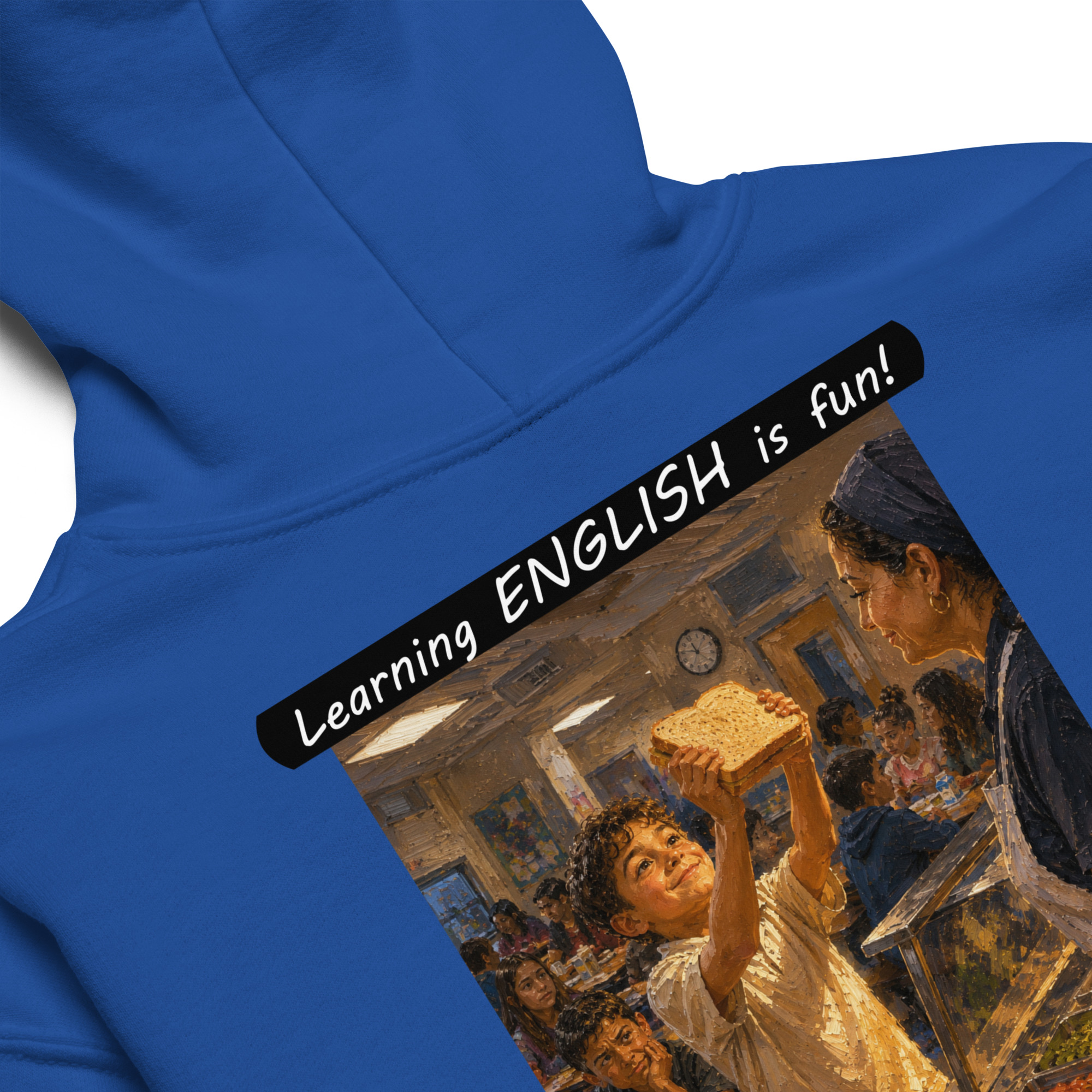 Youth heavy blend hoodie - Learning ENGLISH is fun! - Crusty Roof Tiles - Image 11