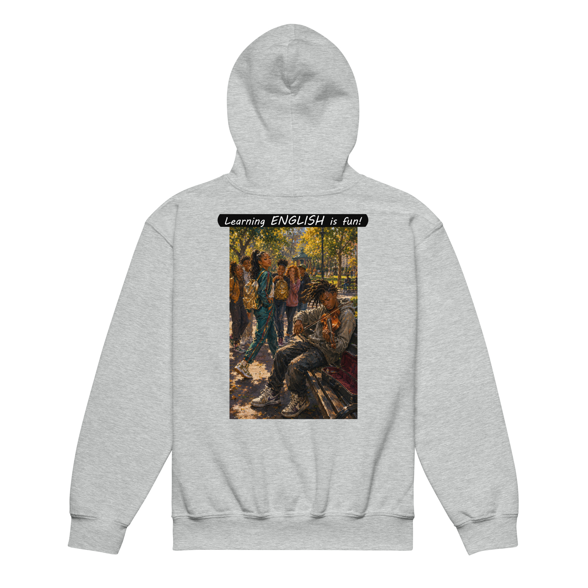 Youth heavy blend hoodie - Learning ENGLISH is fun! - The Spotlight - Image 21