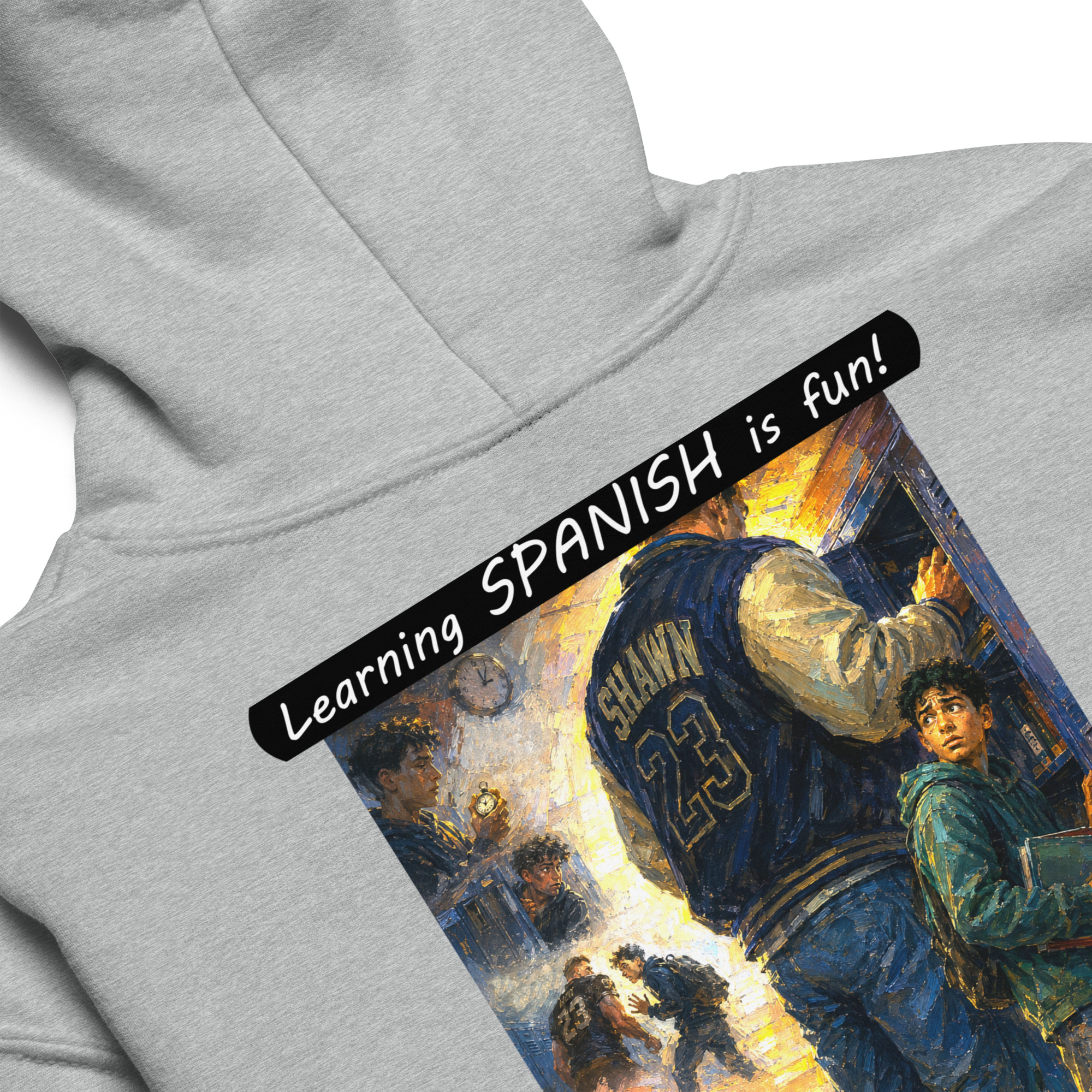 Youth Heavy Blend Hoodie - Learning SPANISH is fun! - The School Locker - Image 1