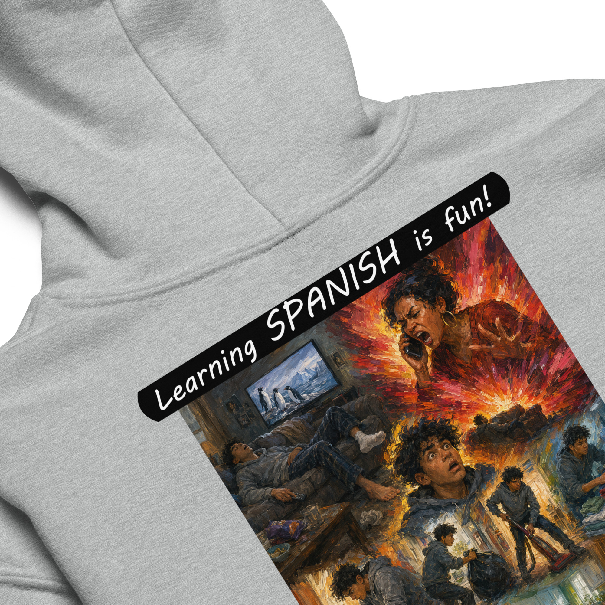 Youth Heavy Blend Hoodie - Learning SPANISH is fun! - Your Mama - Image 21
