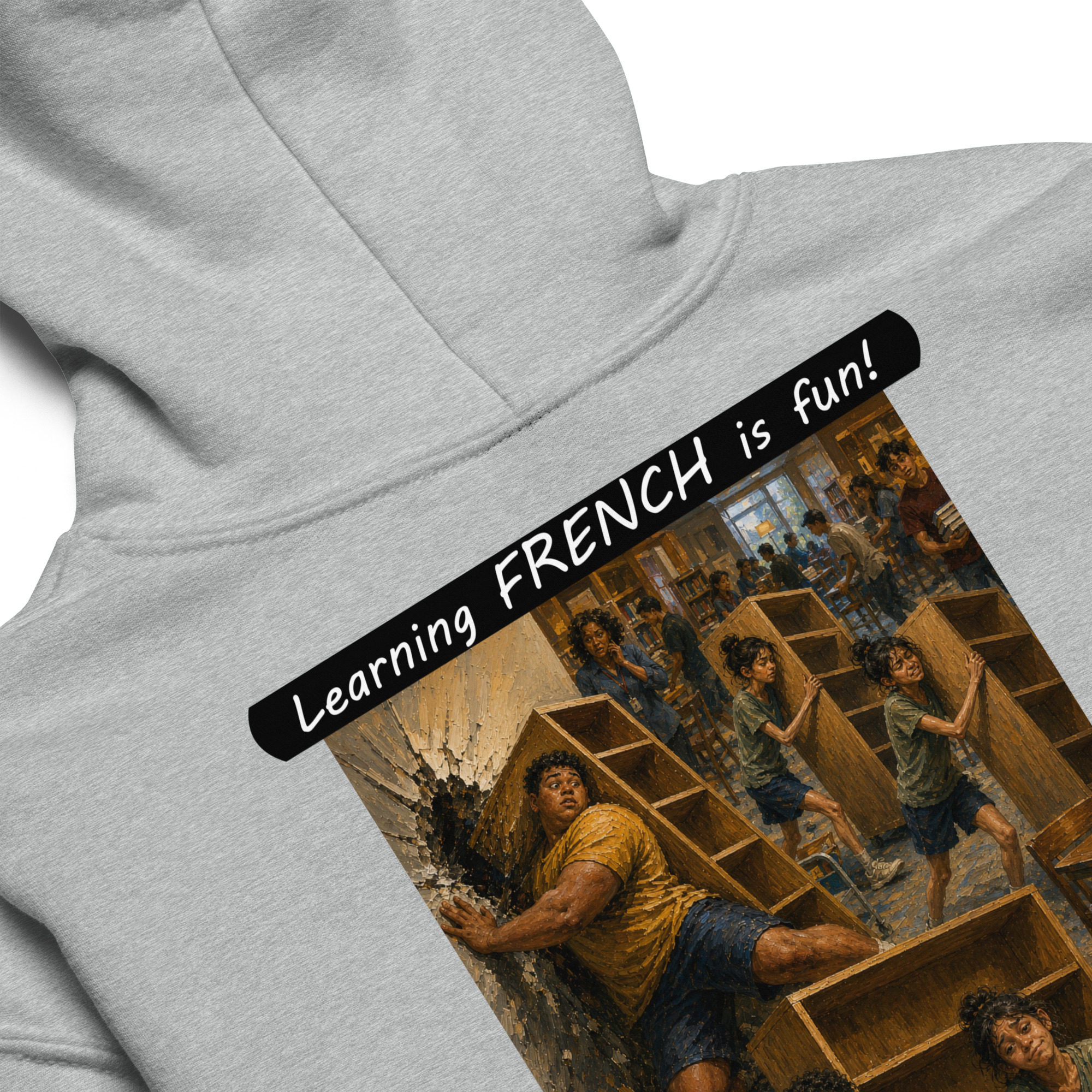 Youth heavy blend hoodie - Learning FRENCH is fun! - Fair Trade - Image 22