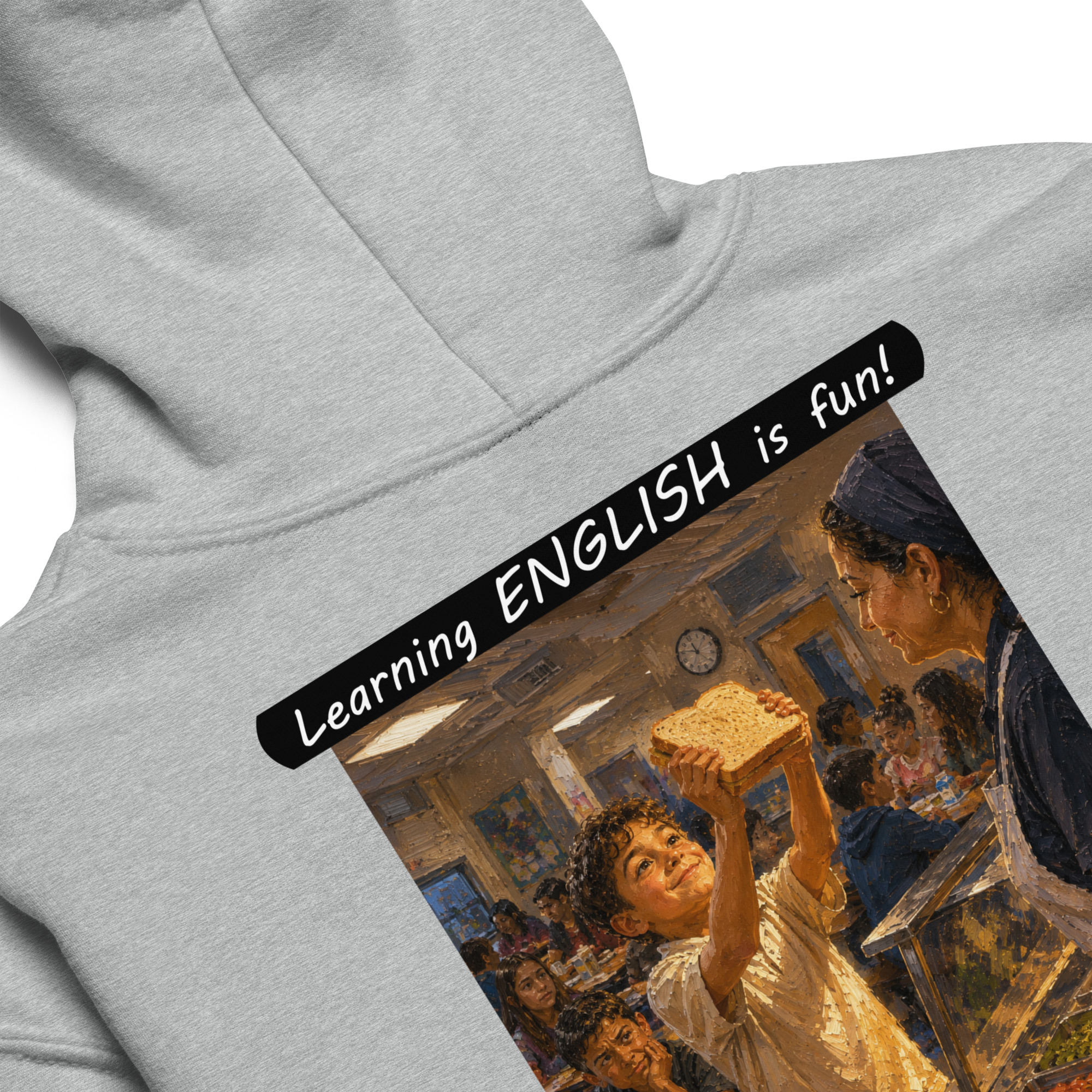 Youth heavy blend hoodie - Learning ENGLISH is fun! - Crusty Roof Tiles - Image 1