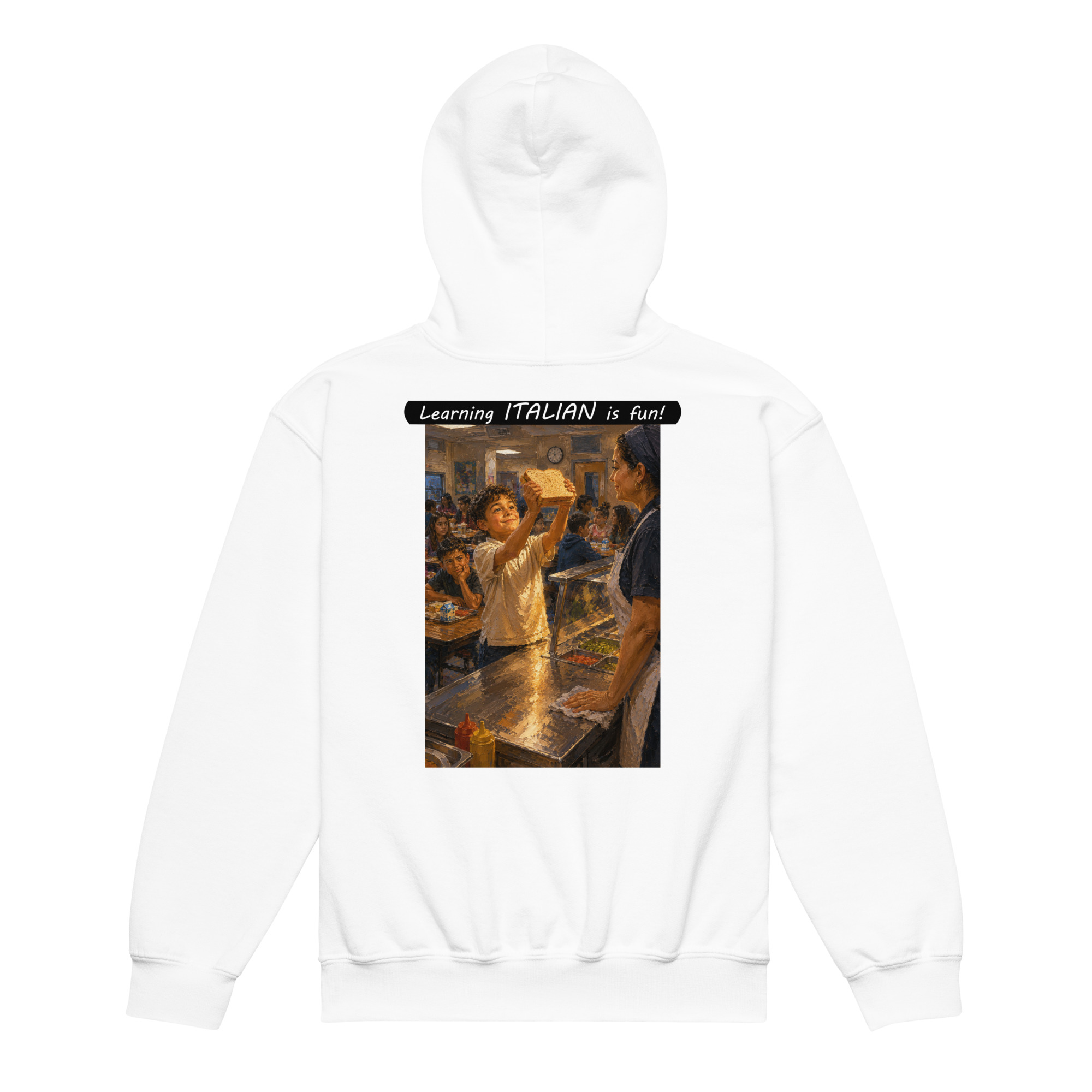 Youth heavy blend hoodie - Learning ITALIAN is fun! - Crusty Roof Tiles - Image 25