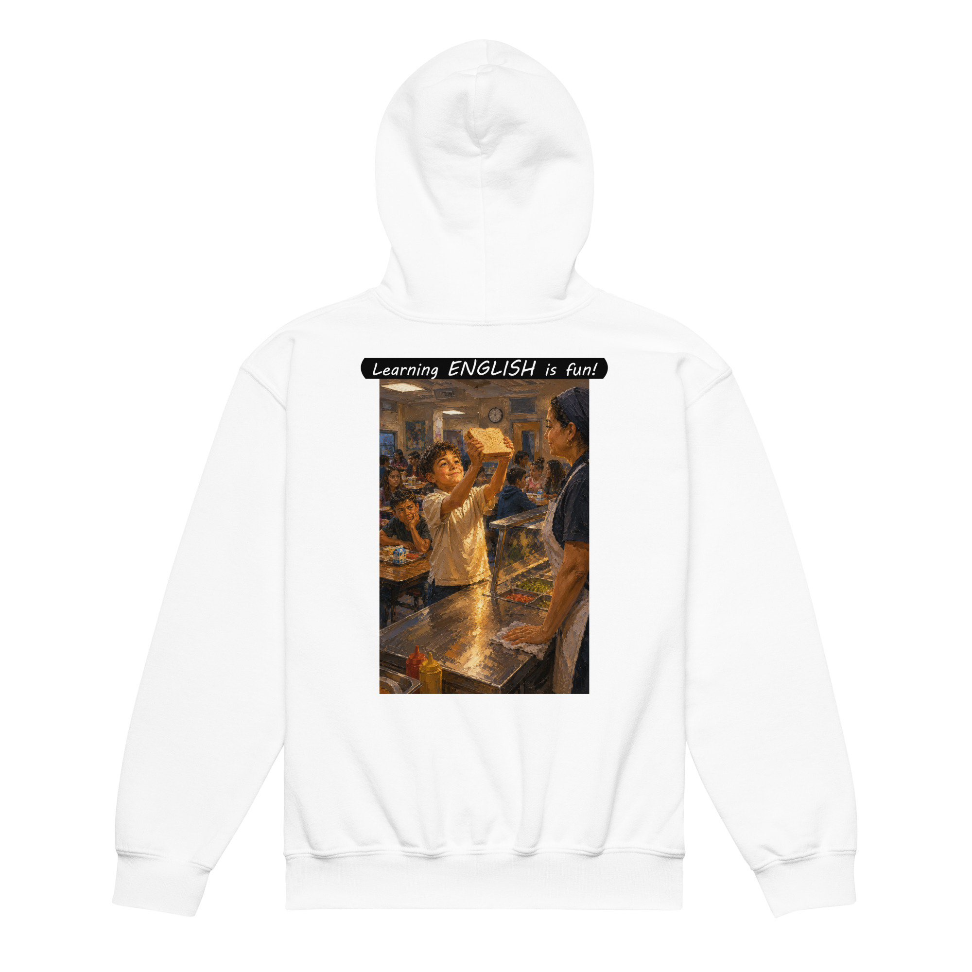 Youth heavy blend hoodie - Learning ENGLISH is fun! - Crusty Roof Tiles - Image 22