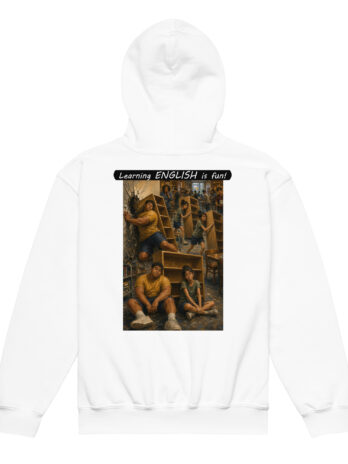 Youth heavy blend hoodie – Learning ENGLISH is fun! – Fair Trade