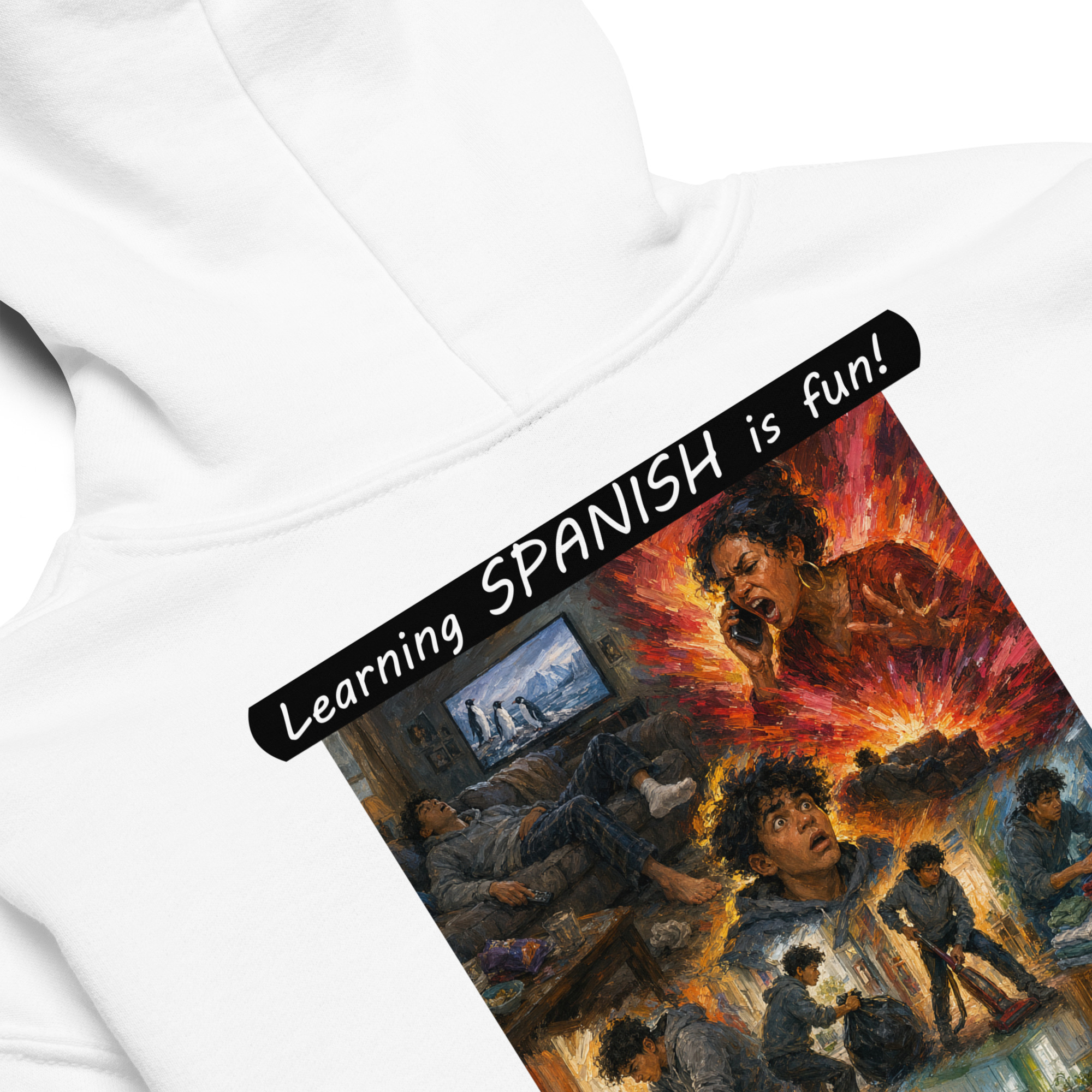 Youth Heavy Blend Hoodie - Learning SPANISH is fun! - Your Mama - Image 24