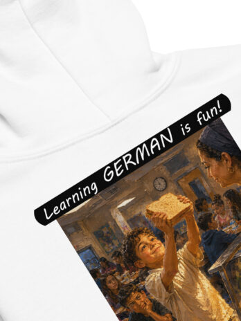 Youth heavy blend hoodie – Learning GERMAN is fun! – Fair Trade
