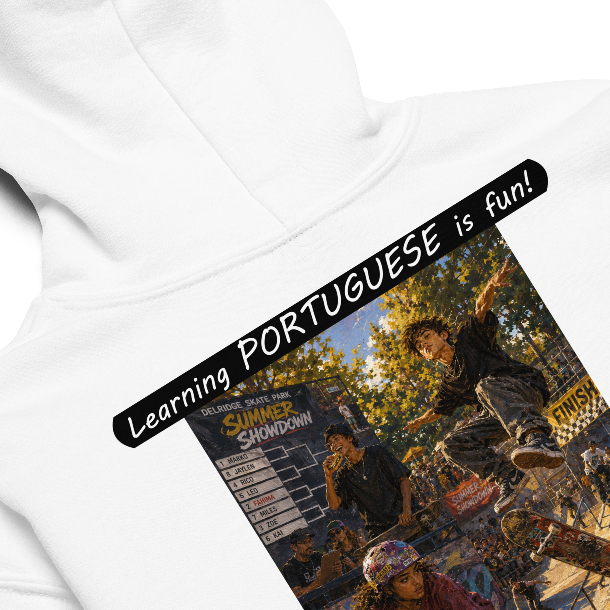 Youth heavy blend hoodie - Learning PORTUGUESE is fun! - The Summer Showdown - Image 22