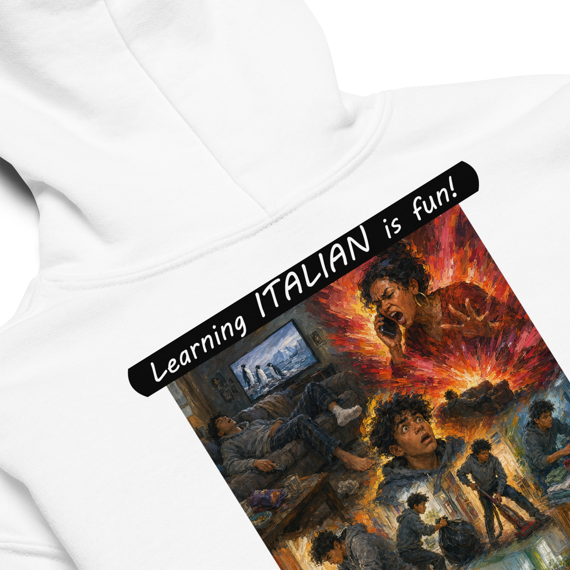 Youth heavy blend hoodie - Learning ITALIAN is fun! - Your Mama - Image 23