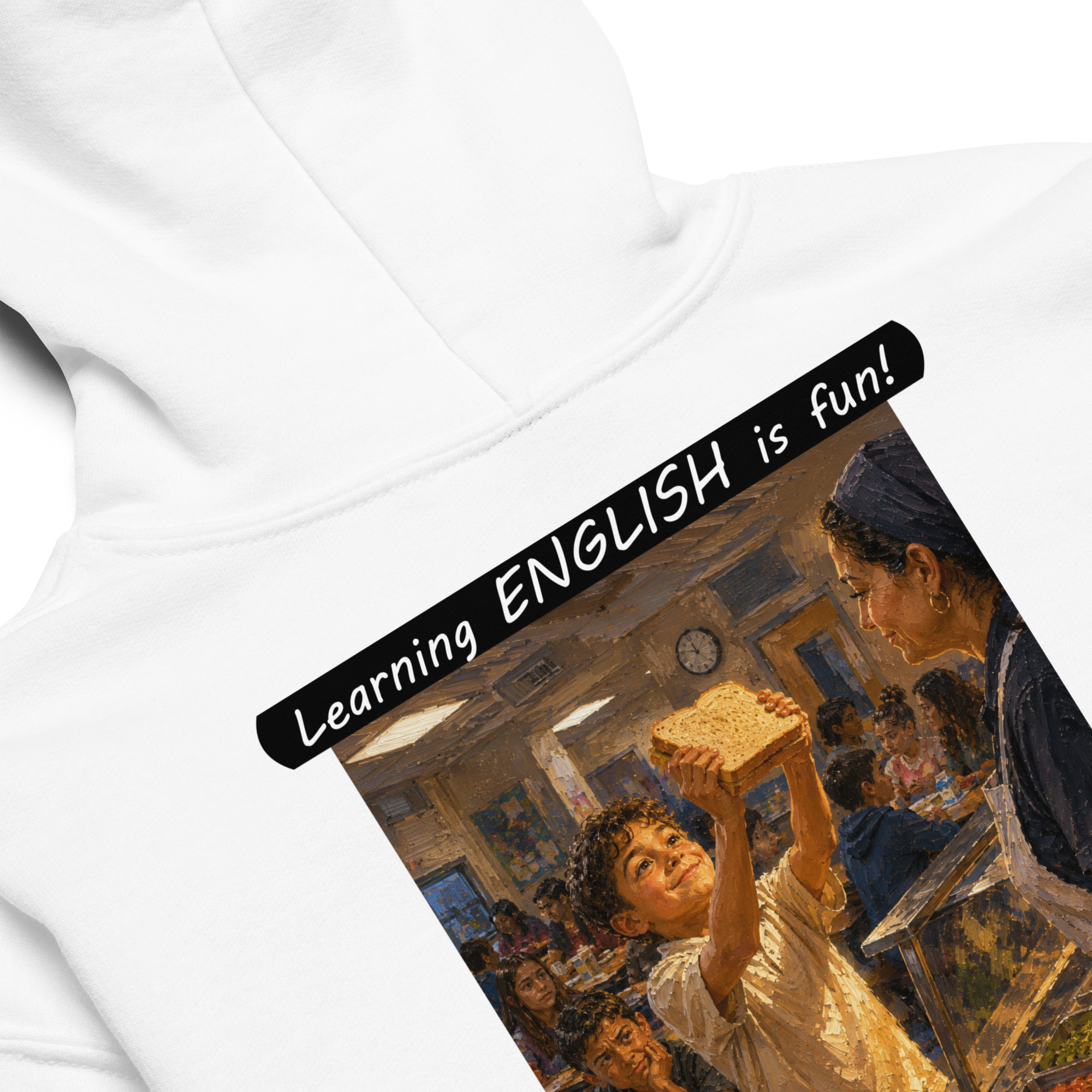 Youth heavy blend hoodie - Learning ENGLISH is fun! - Crusty Roof Tiles - Image 20