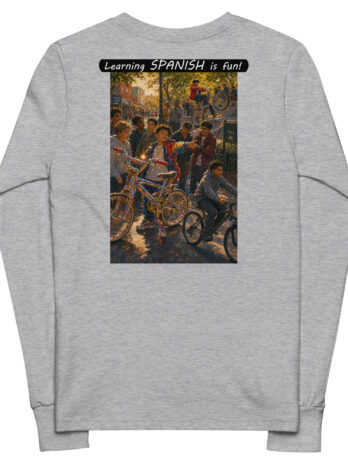 Youth Long Sleeve Tee – Learning SPANISH is fun! – The Show Off