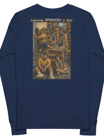 Youth Long Sleeve Tee – Learning SPANISH is fun! – Fair Trade