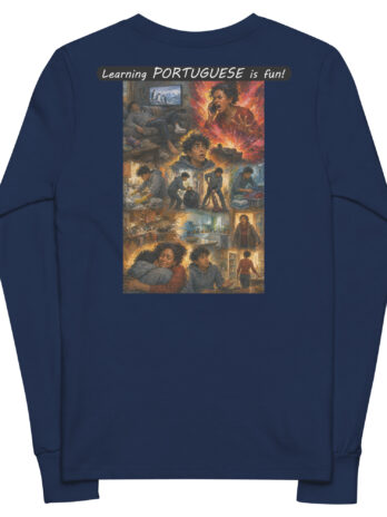 Youth long sleeve tee – Learning PORTUGUESE is fun! – Your Mama