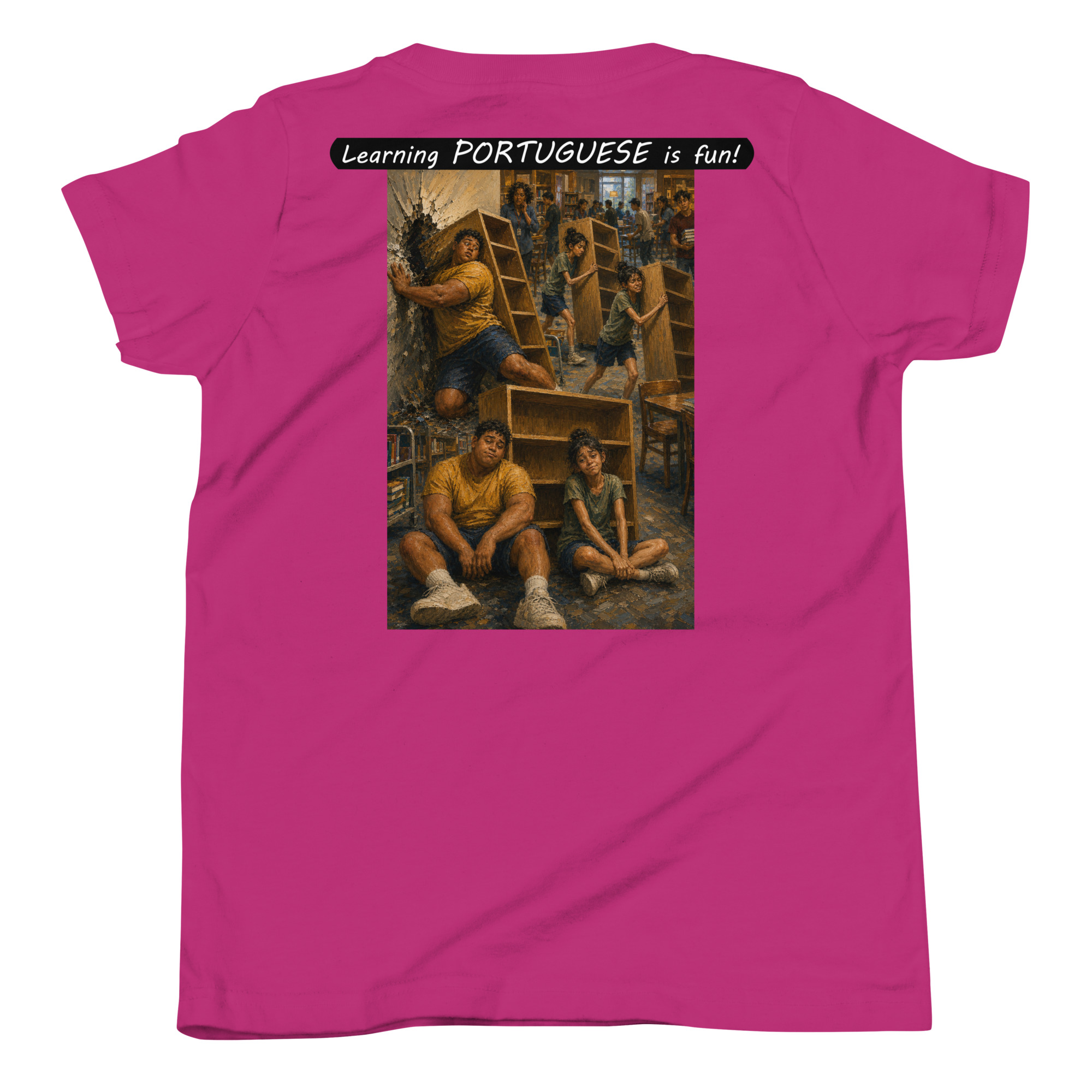 Youth Short Sleeve T-Shirt - Learning PORTUGUESE is fun! - Fair Trade - Image 18