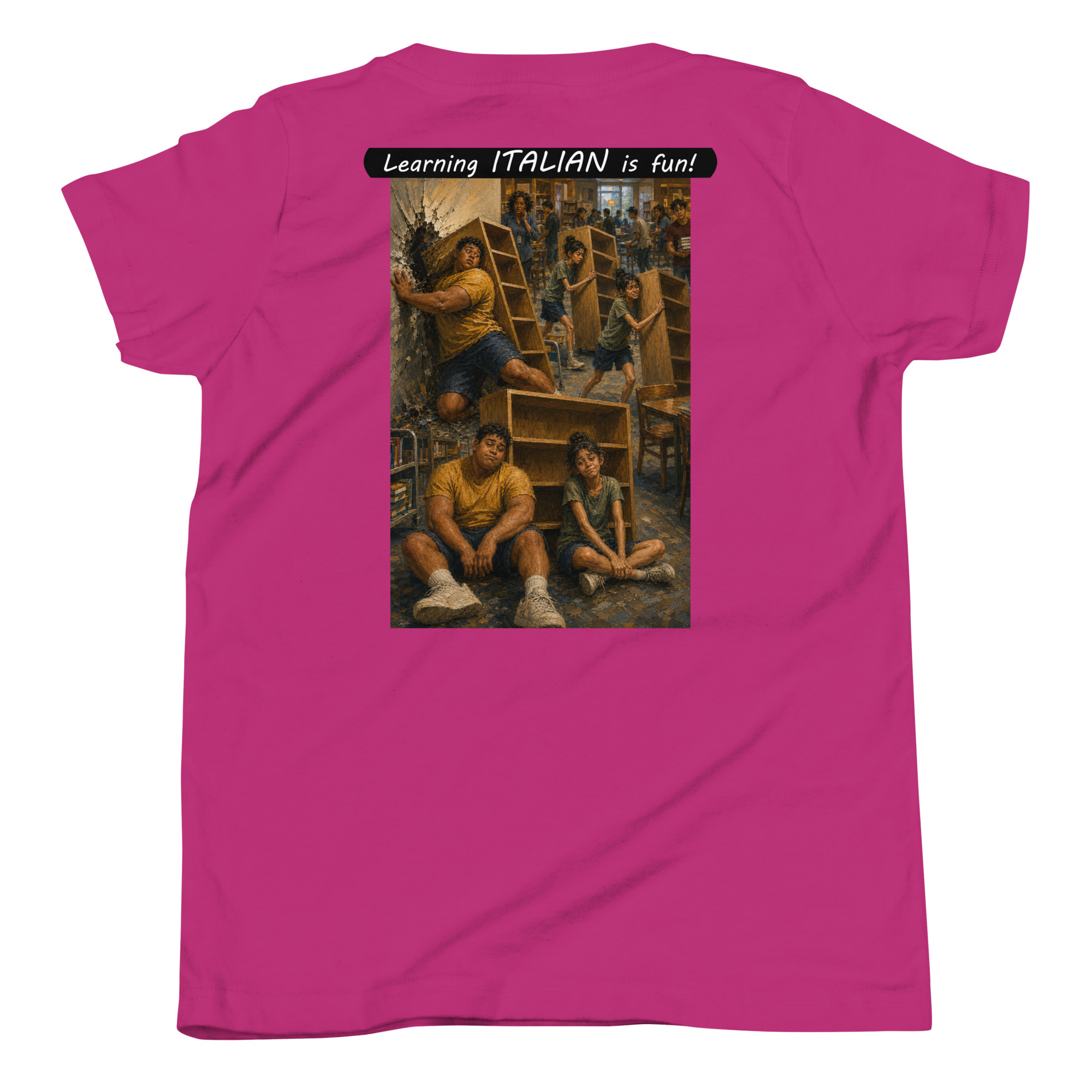 Youth Short Sleeve T-Shirt - Learning ITALIAN is fun! - Fair Trade - Image 18