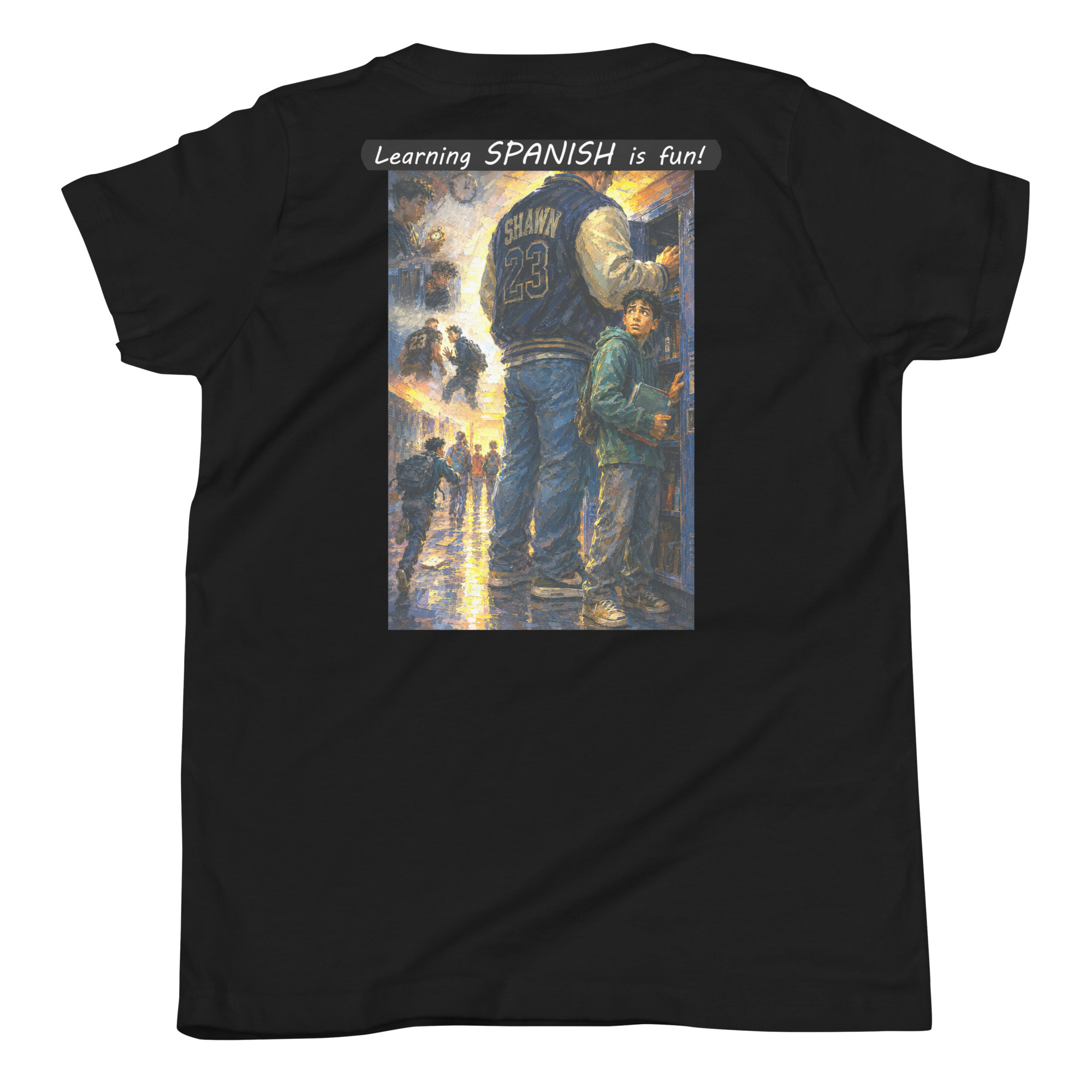 Youth Short Sleeve T-Shirt - Learning SPANISH is fun! - The School Locker - Image 15