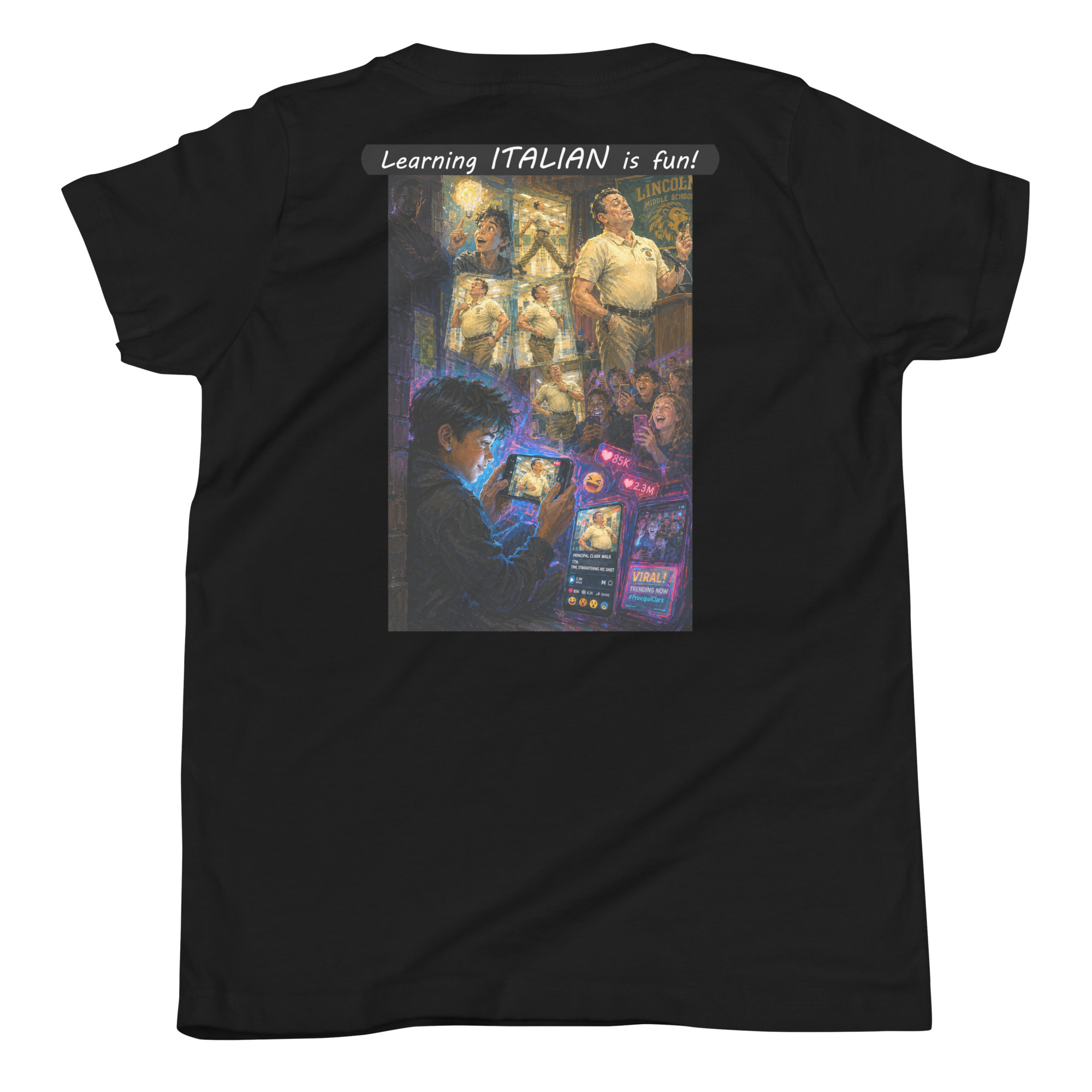 Youth Short Sleeve T-Shirt - Learning ITALIAN is fun! - The Influencer - Image 8