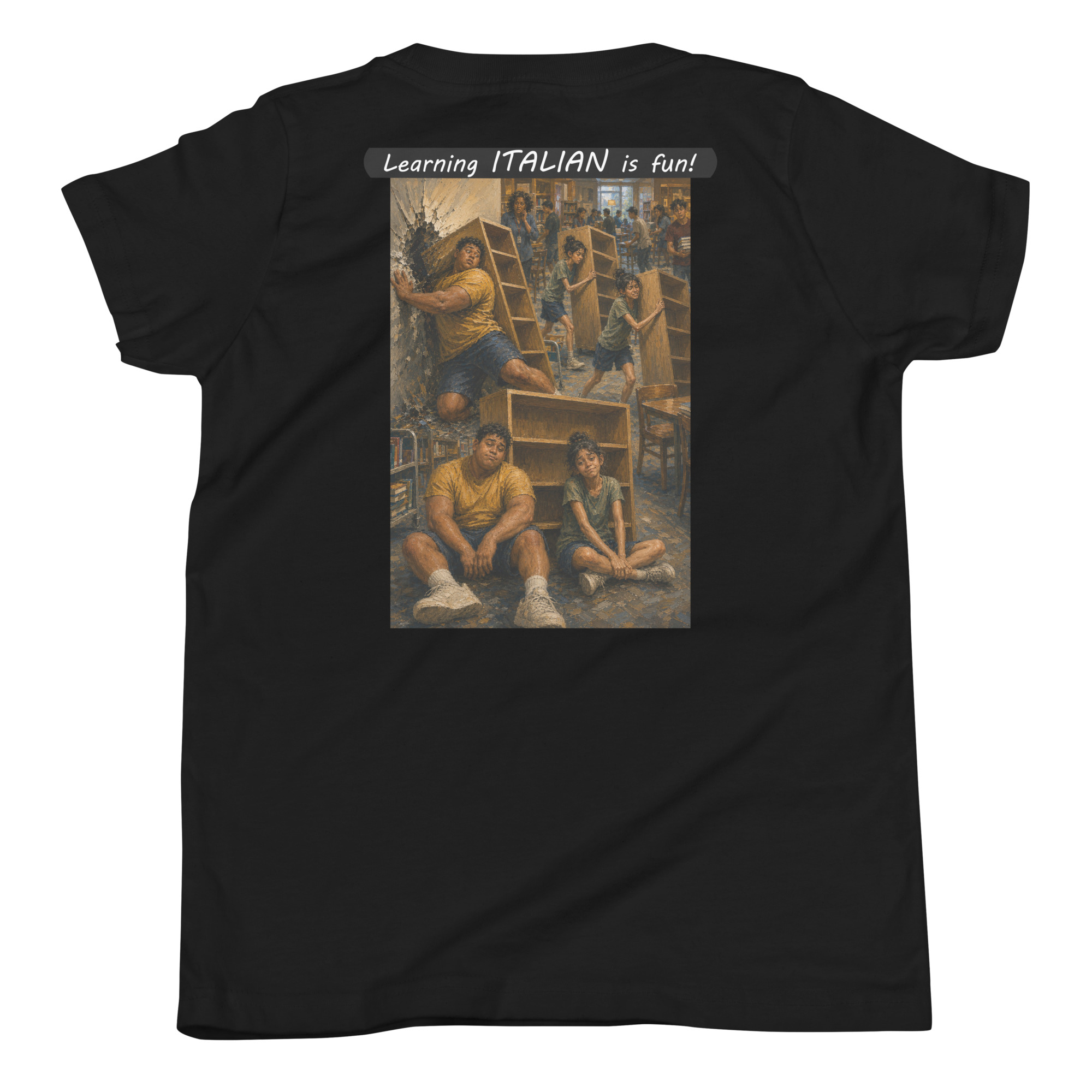 Youth Short Sleeve T-Shirt - Learning ITALIAN is fun! - Fair Trade - Image 32