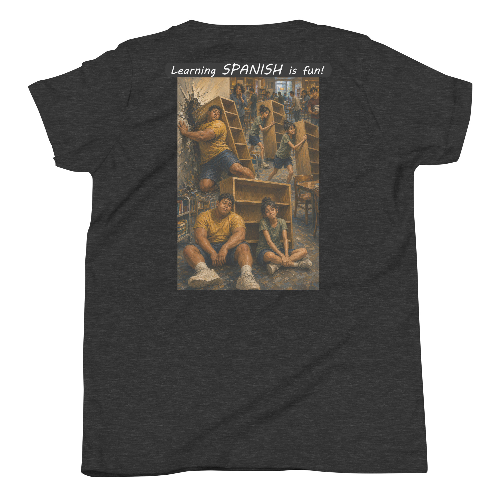 Youth Short Sleeve T-Shirt - Learning SPANISH is fun! - Fair Trade - Image 23