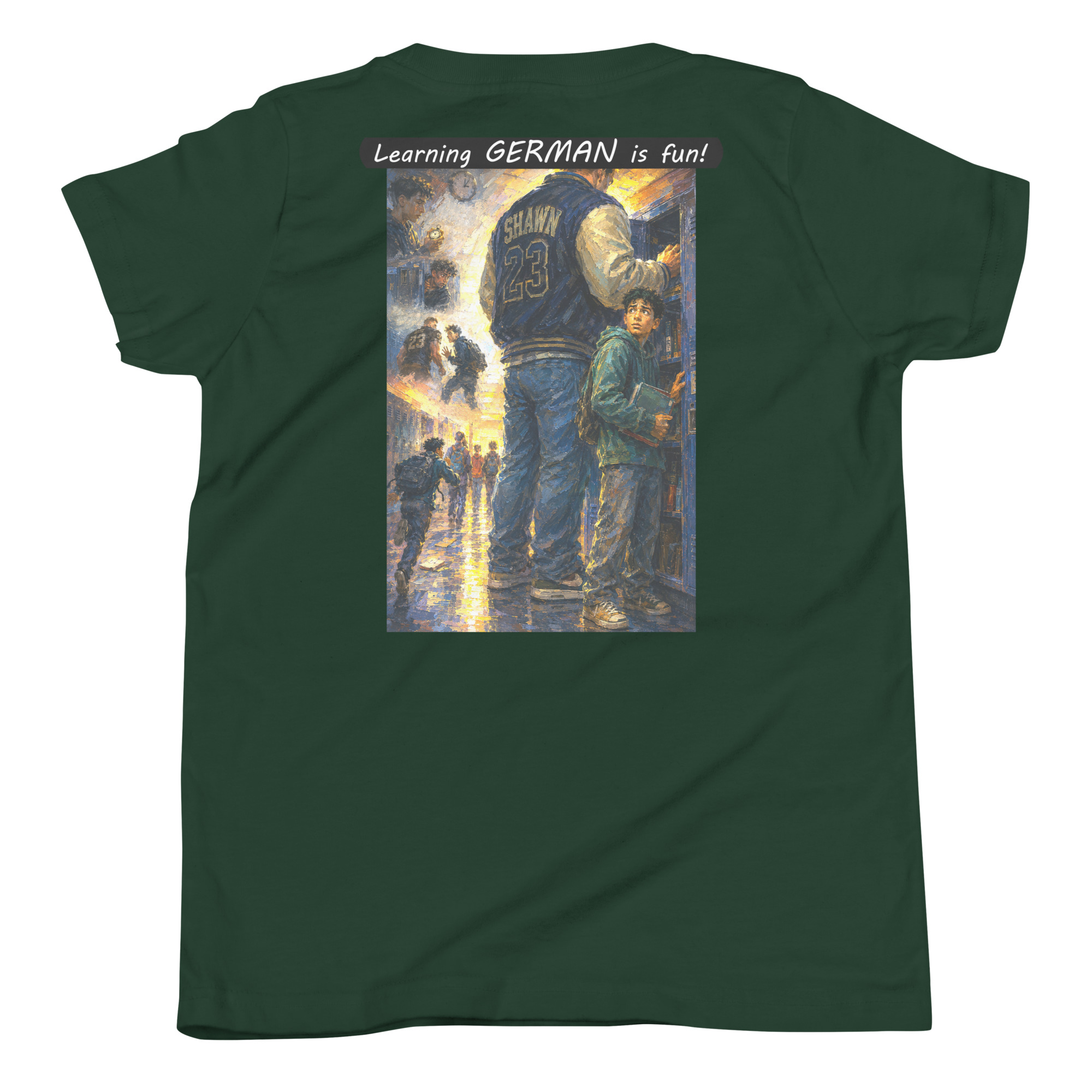 Youth Short Sleeve T-Shirt - Learning GERMAN is fun! - The School Locker - Image 18