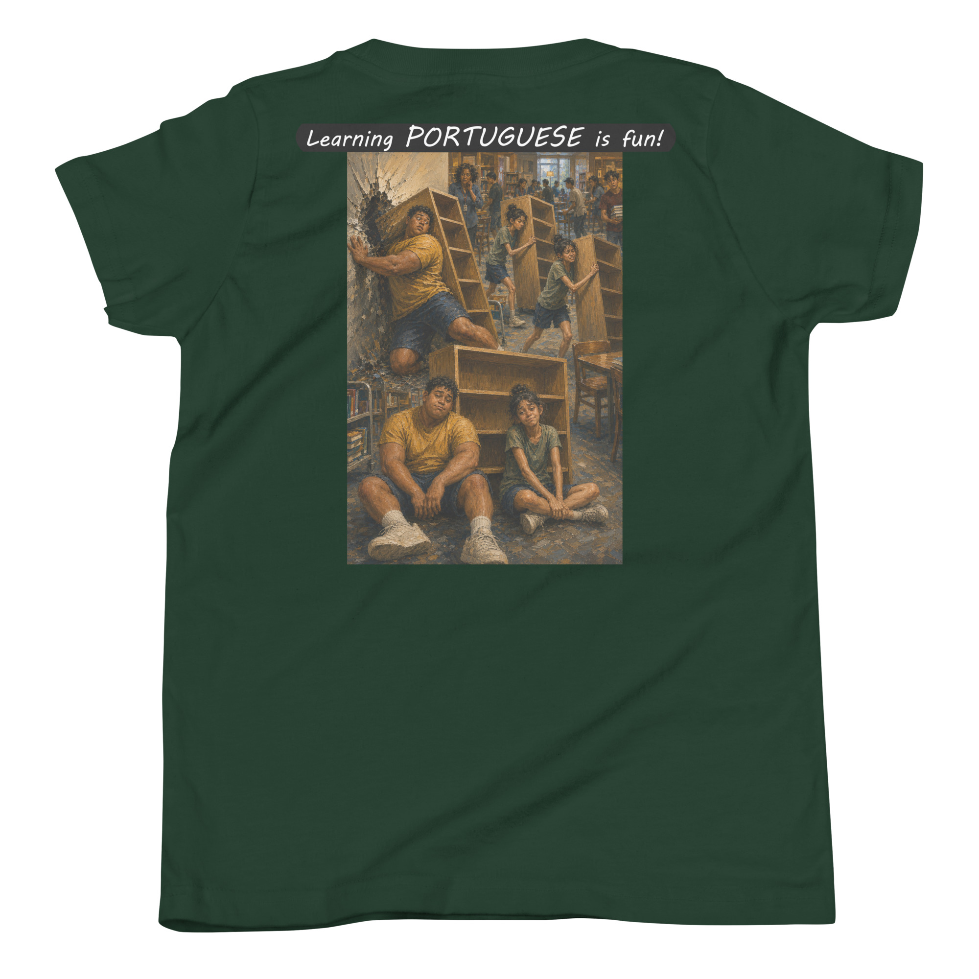 Youth Short Sleeve T-Shirt - Learning PORTUGUESE is fun! - Fair Trade - Image 14