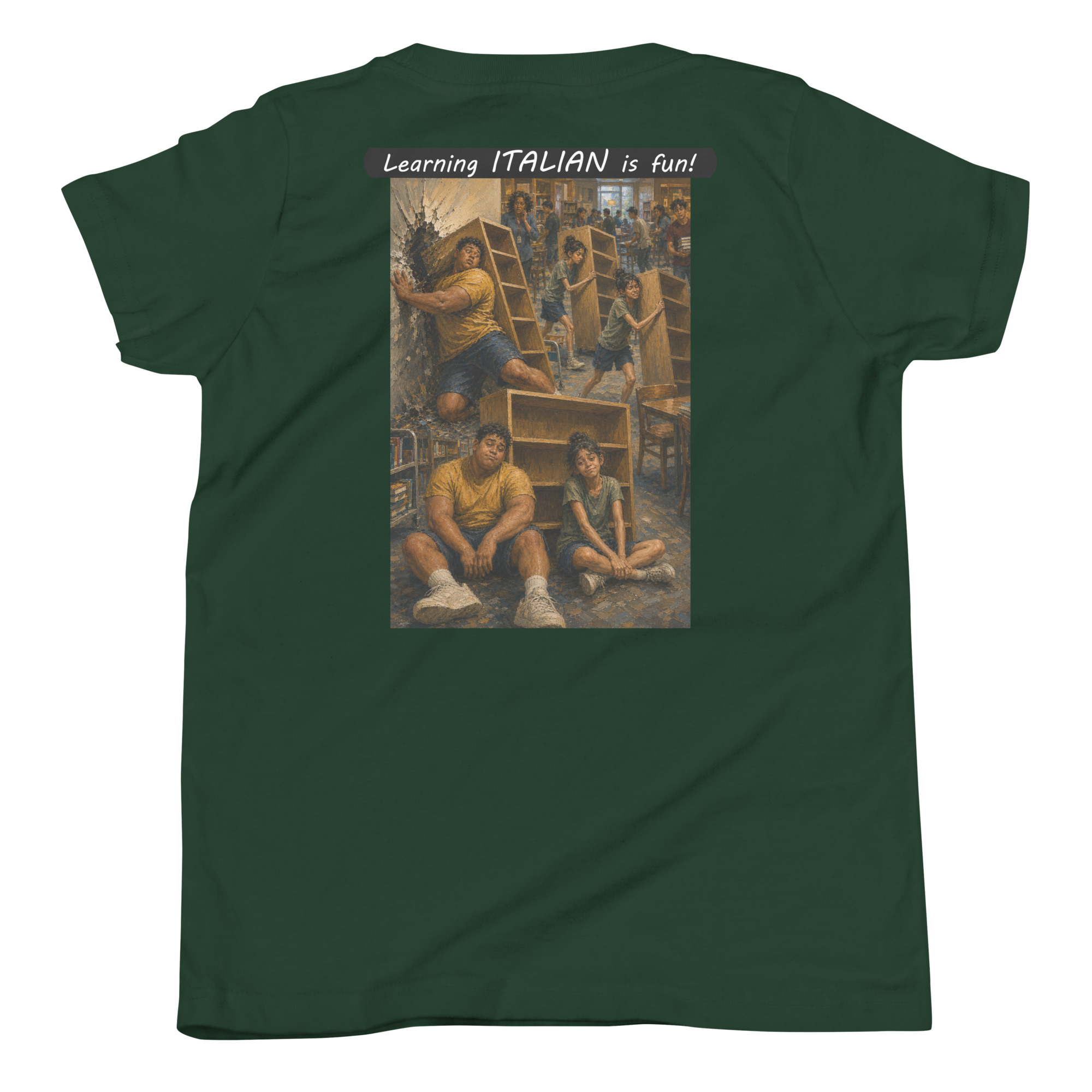 Youth Short Sleeve T-Shirt - Learning ITALIAN is fun! - Fair Trade - Image 14