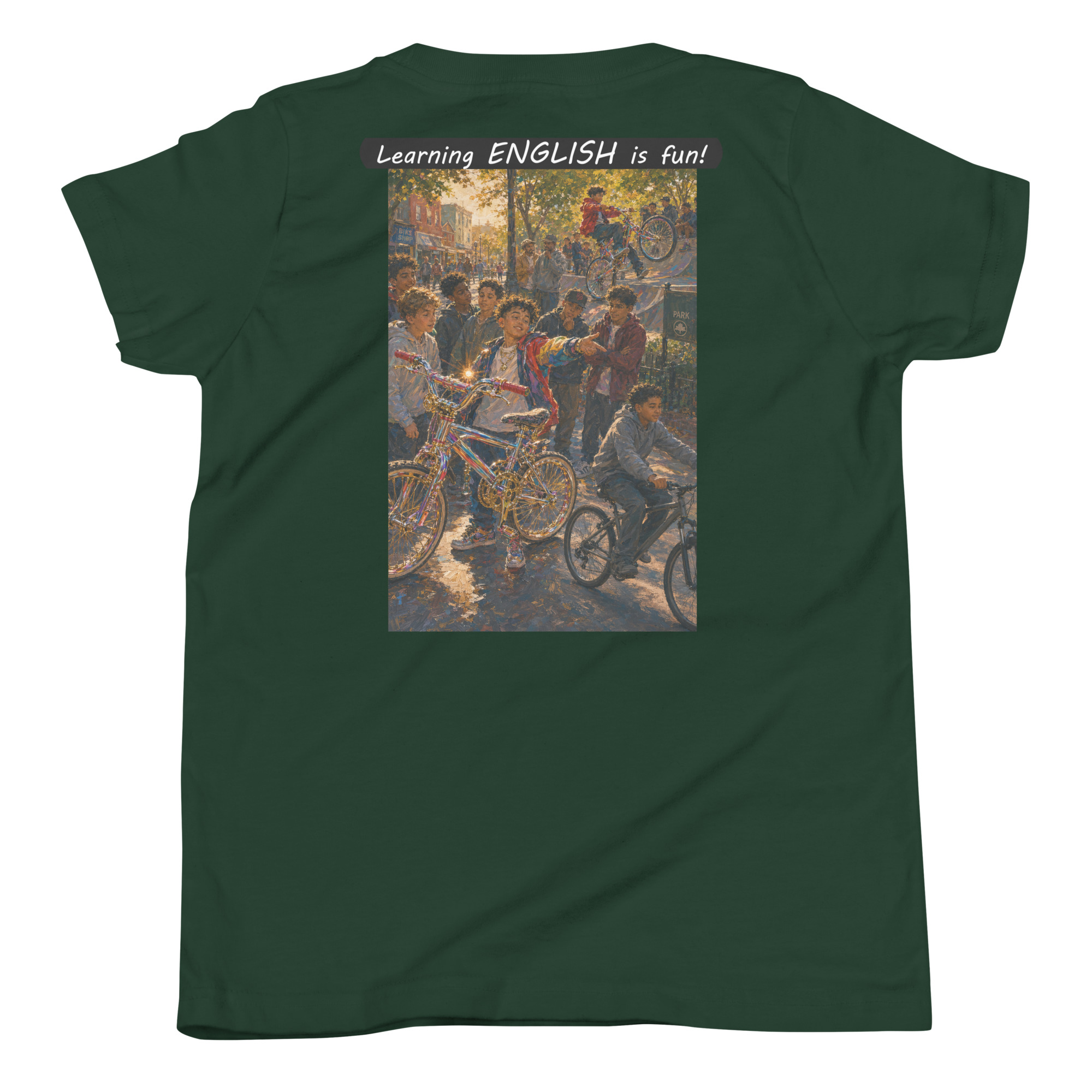 Youth Short Sleeve T-Shirt - Learning ENGLISH is fun! - The Show Off - Image 11