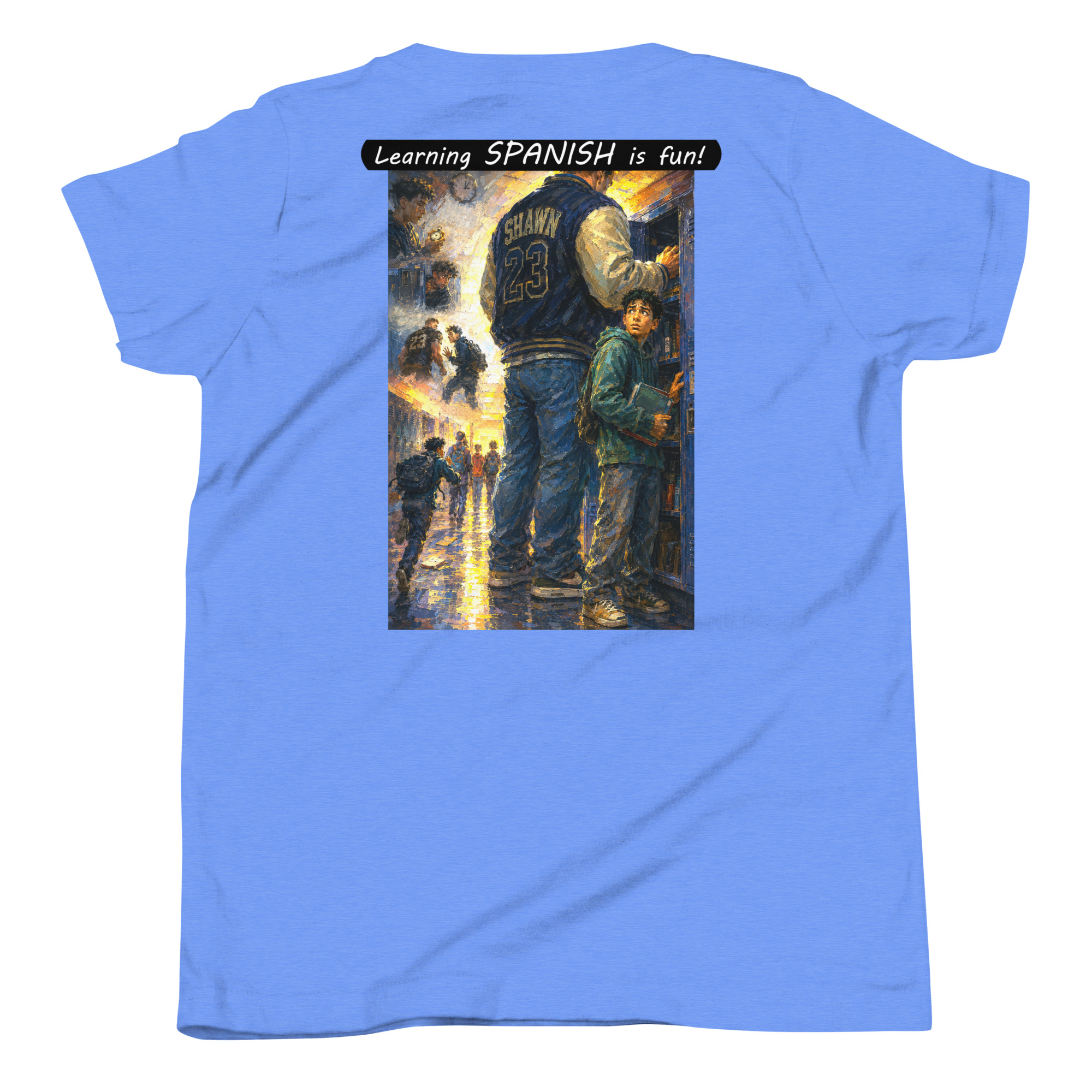 Youth Short Sleeve T-Shirt - Learning SPANISH is fun! - The School Locker - Image 21