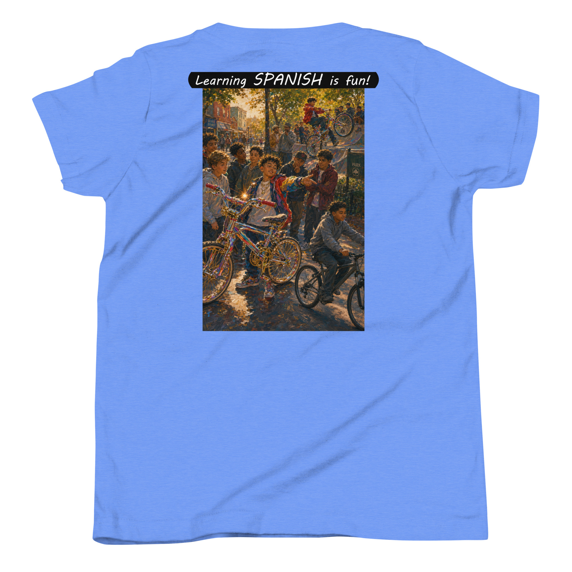 Youth Short Sleeve T-Shirt - Learning SPANISH is fun! - The Show Off - Image 19