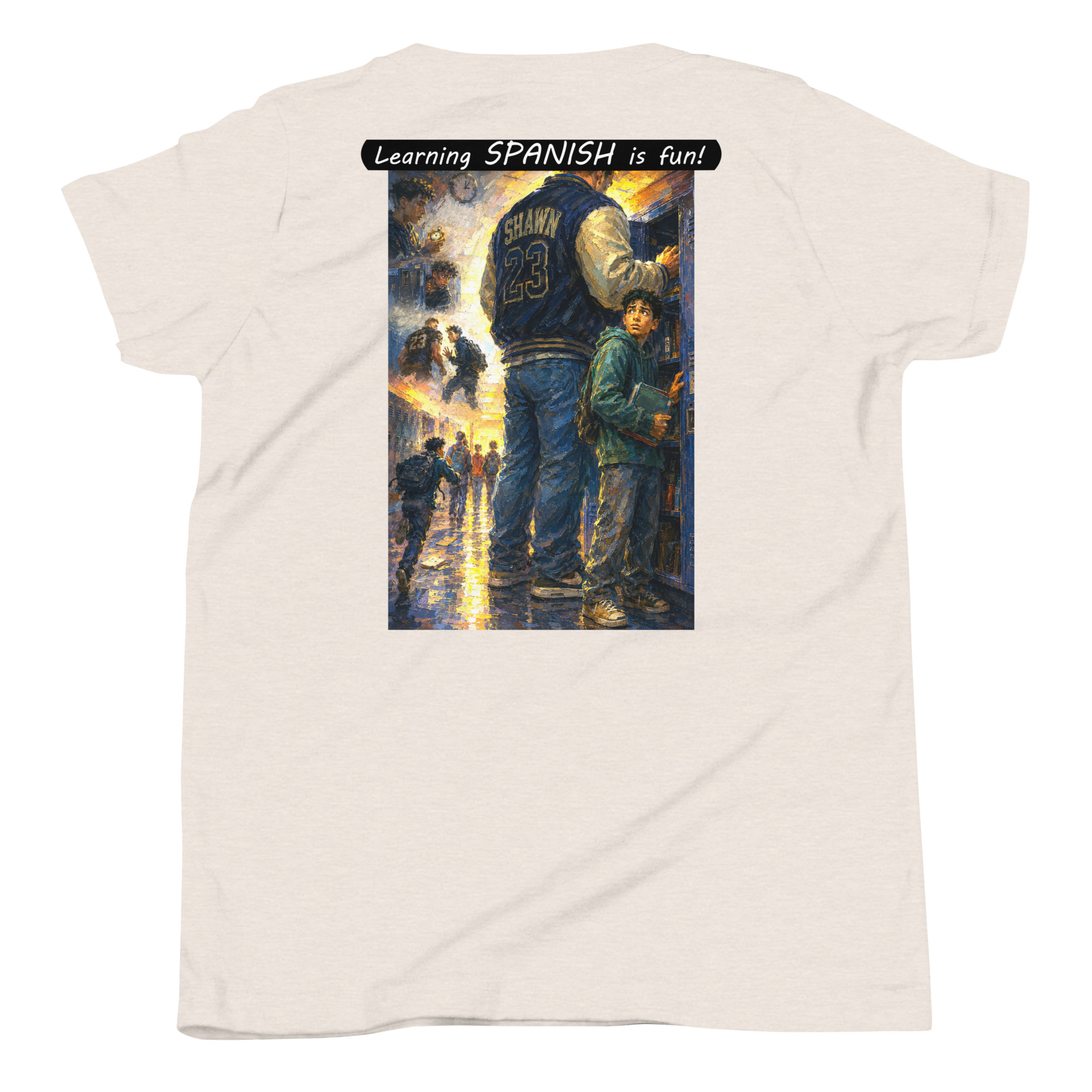 Youth Short Sleeve T-Shirt - Learning SPANISH is fun! - The School Locker - Image 27