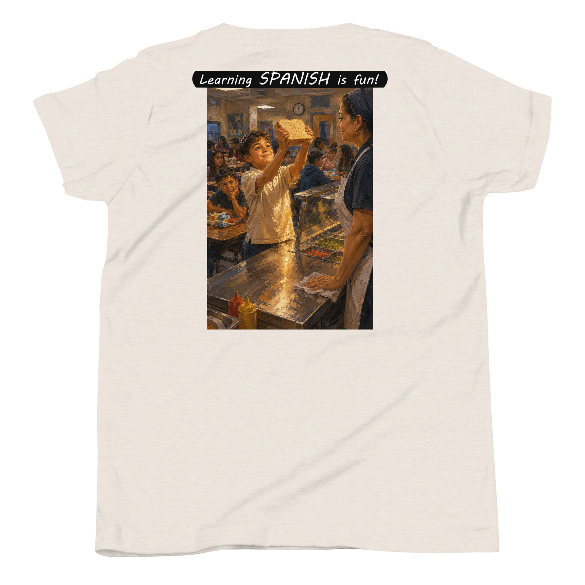 Youth Short Sleeve T-Shirt - Learning SPANISH is fun! - Crusty Roof Tiles - Image 29