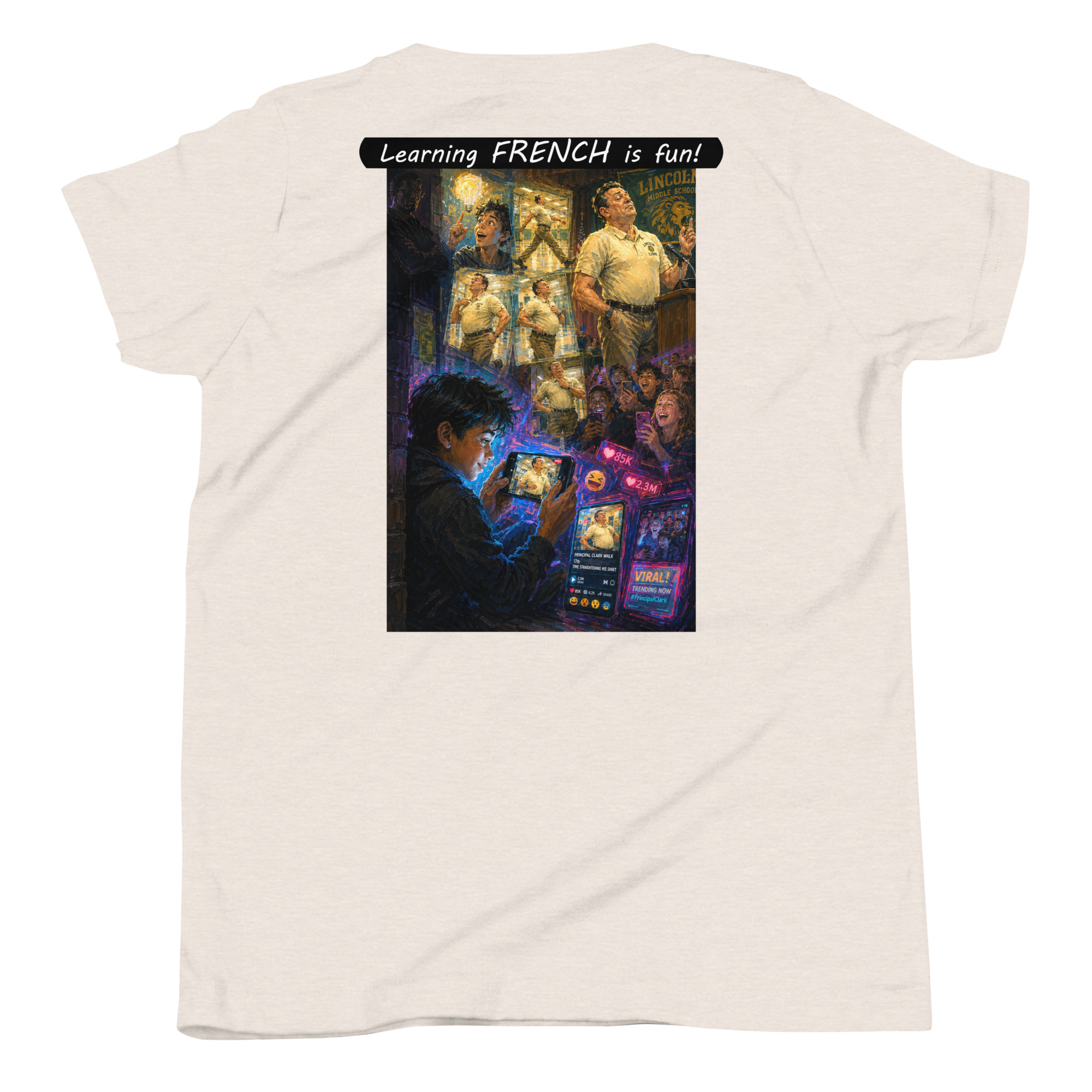 Youth Short Sleeve T-Shirt - Learning FRENCH is fun! - The Influencer - Image 16