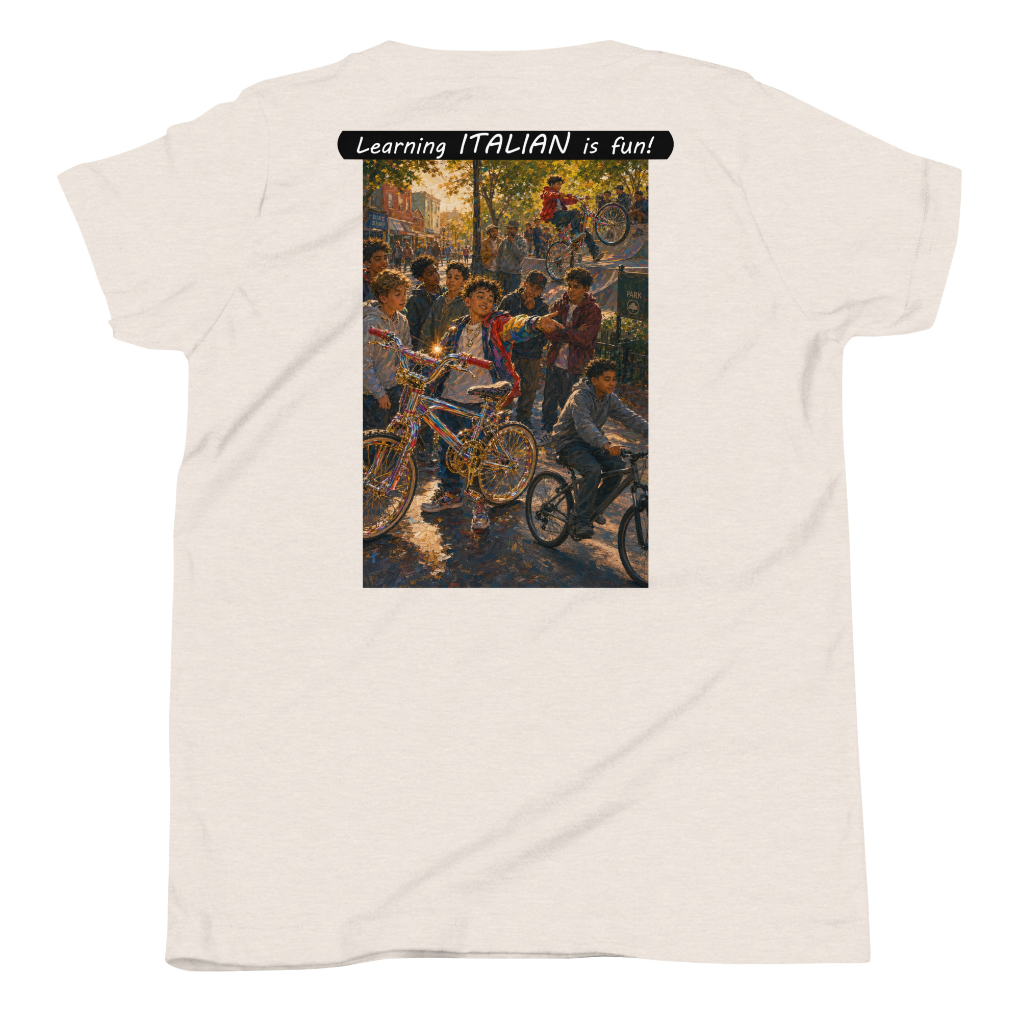 Youth Short Sleeve T-Shirt - Learning ITALIAN is fun! - The Show Off - Image 23