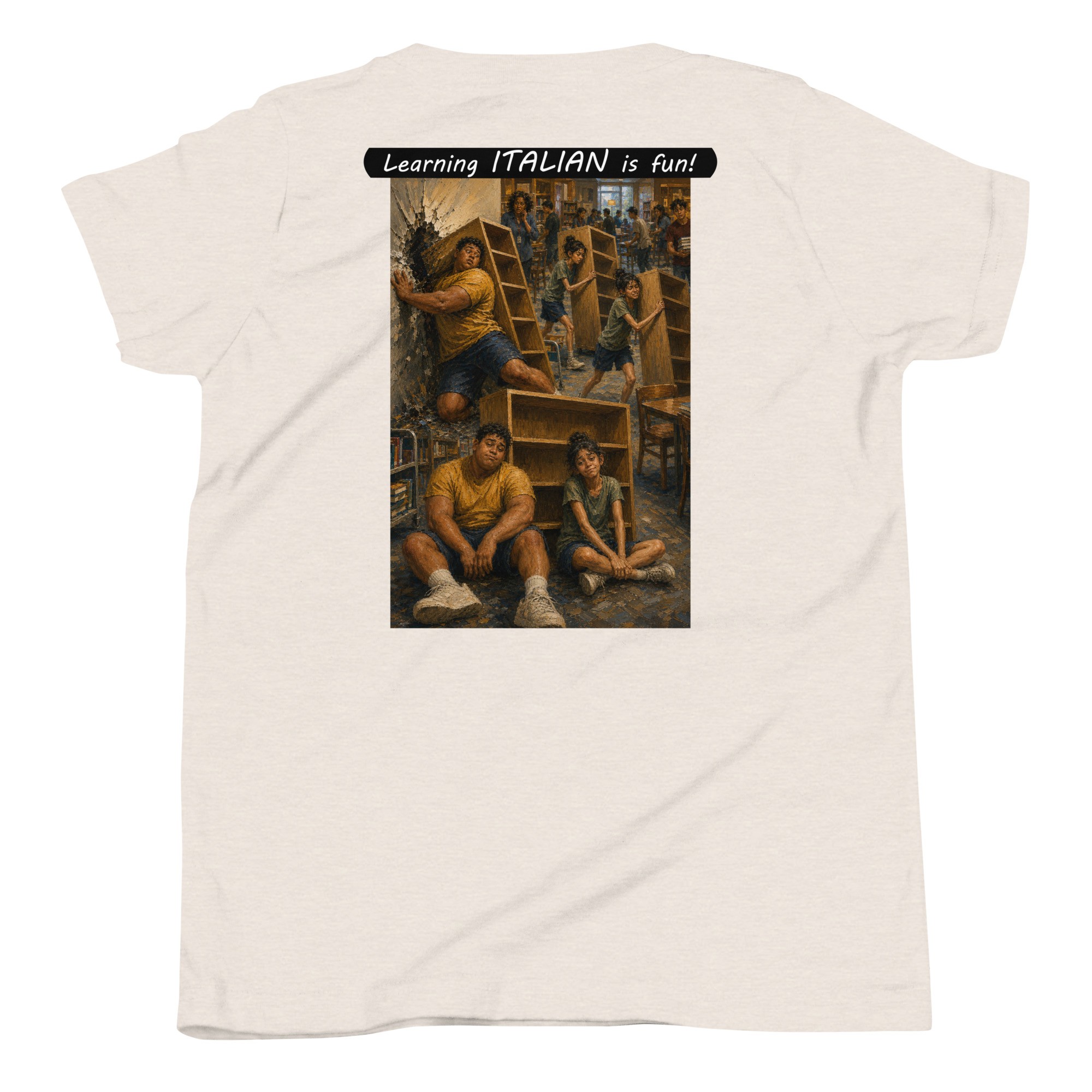 Youth Short Sleeve T-Shirt - Learning ITALIAN is fun! - Fair Trade - Image 30