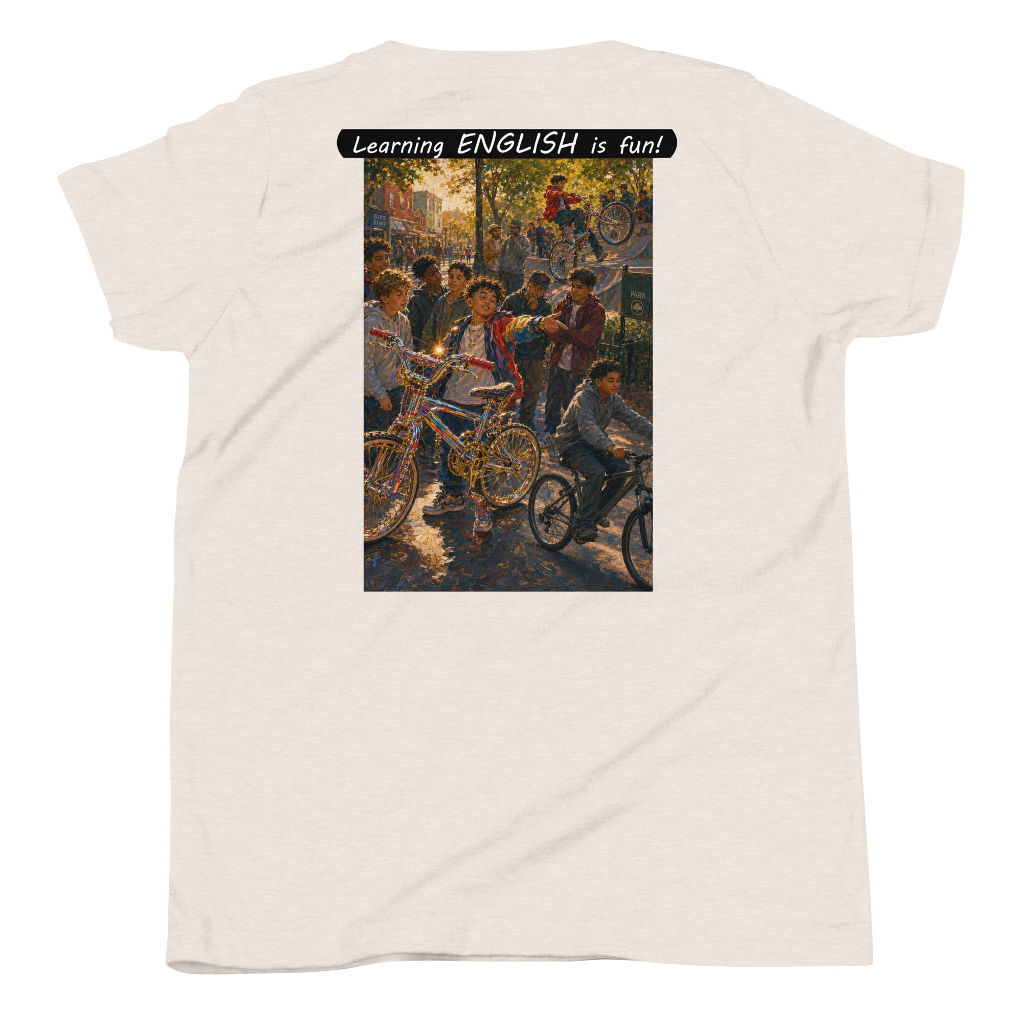 Youth Short Sleeve T-Shirt - Learning ENGLISH is fun! - The Show Off - Image 21